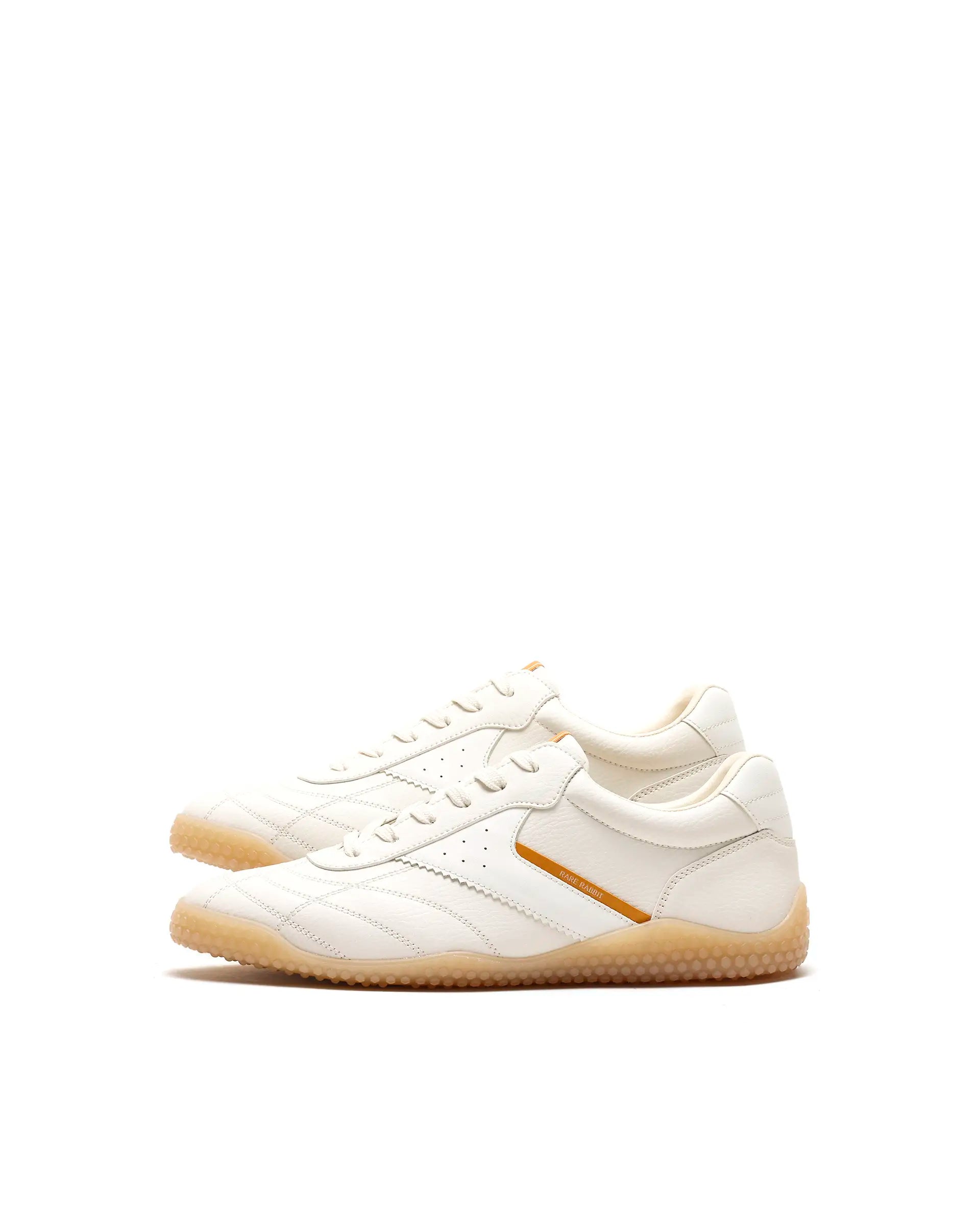 Rarez Men's Crock Light Beige Micro Fiber Leather Sneaker