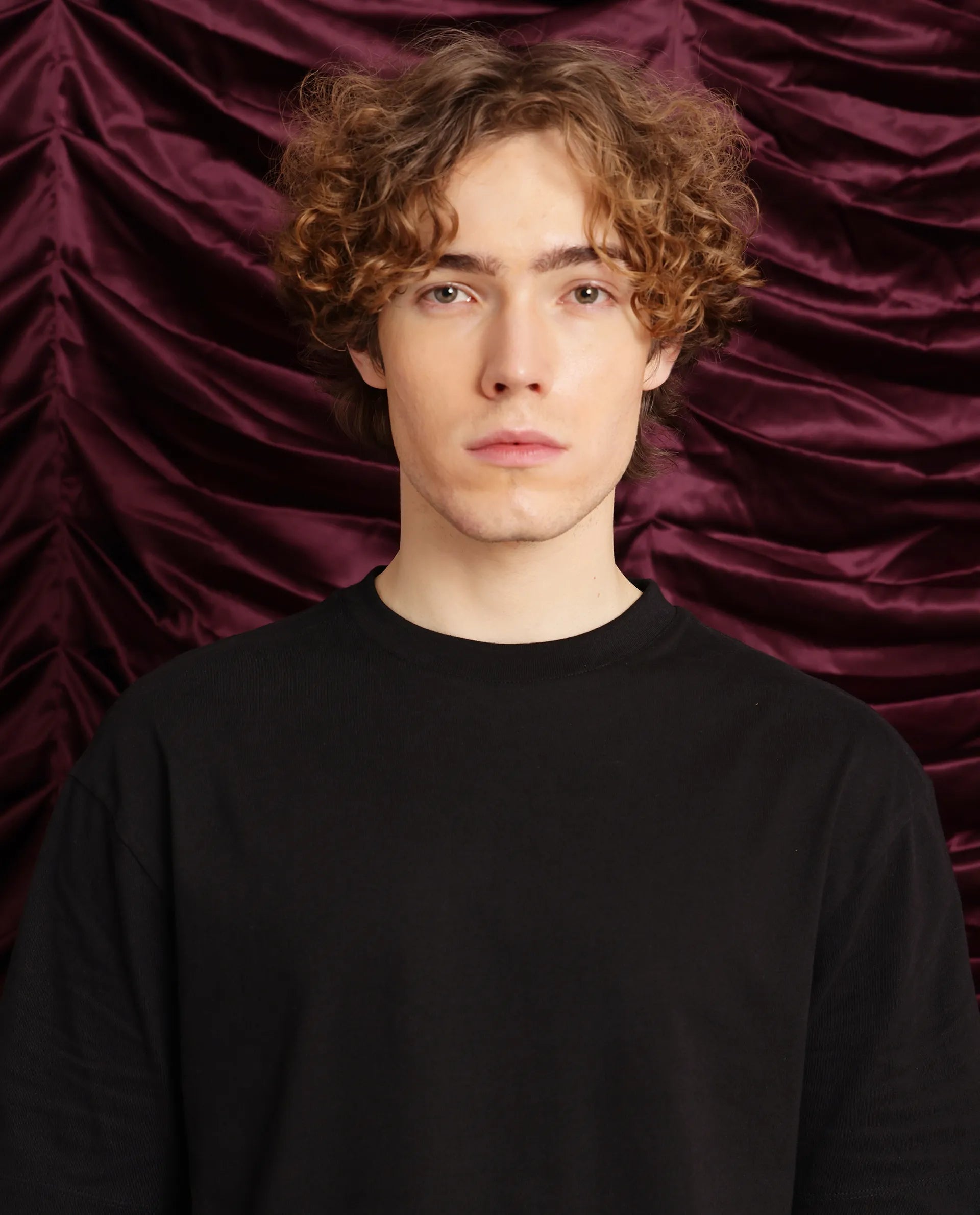 Rare Rabbit Men Cruzo Black Cotton Fabric Short Sleeve Crew Neck Oversized Fit Graphic Back Print T-Shirt