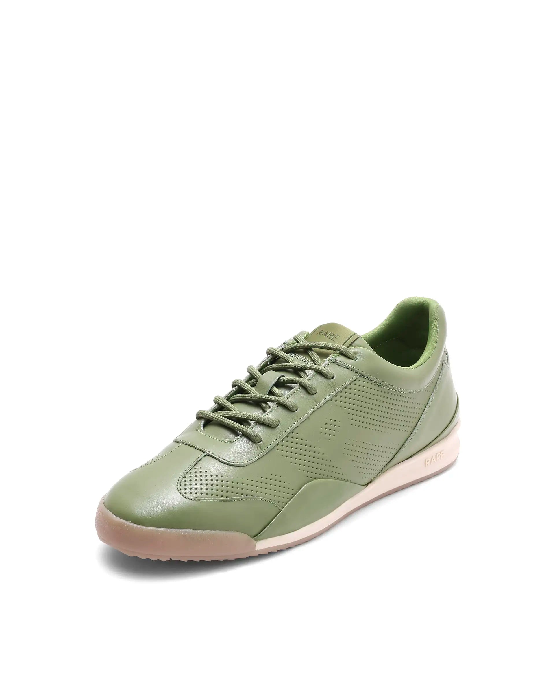 Rare Rabbit Men's Cryon Matcha Leather Sneaker