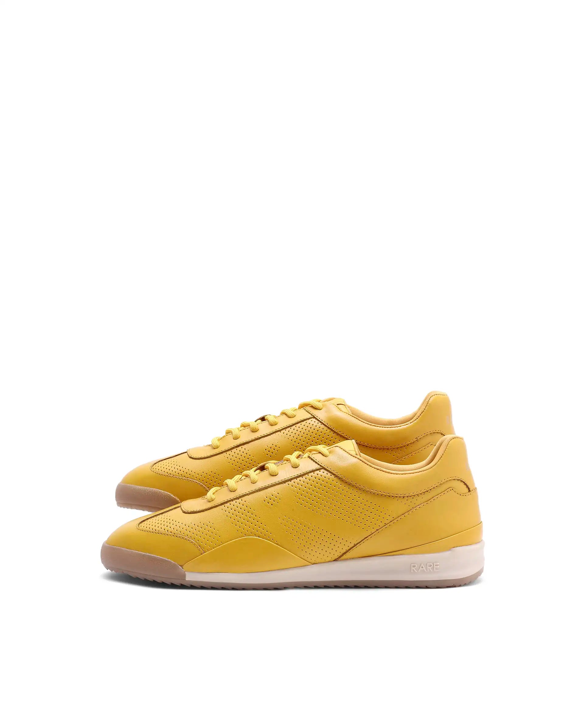 Rare Rabbit Men's Cryon Yellow Leather Sneaker