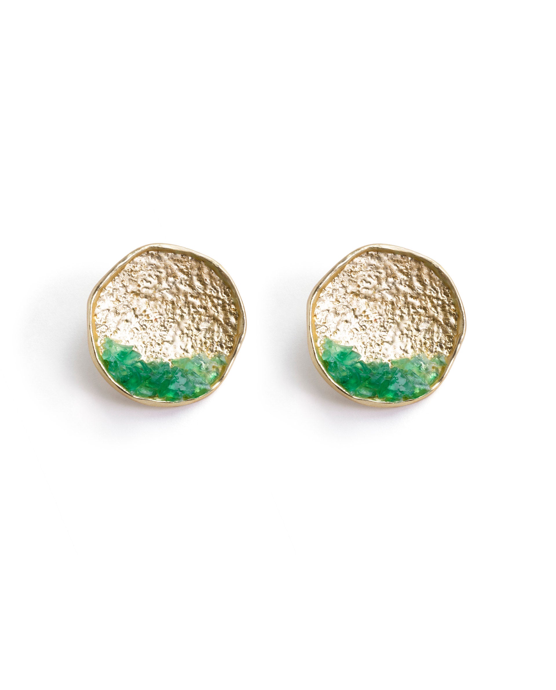 Rareism Women Candy Green Gold Earring