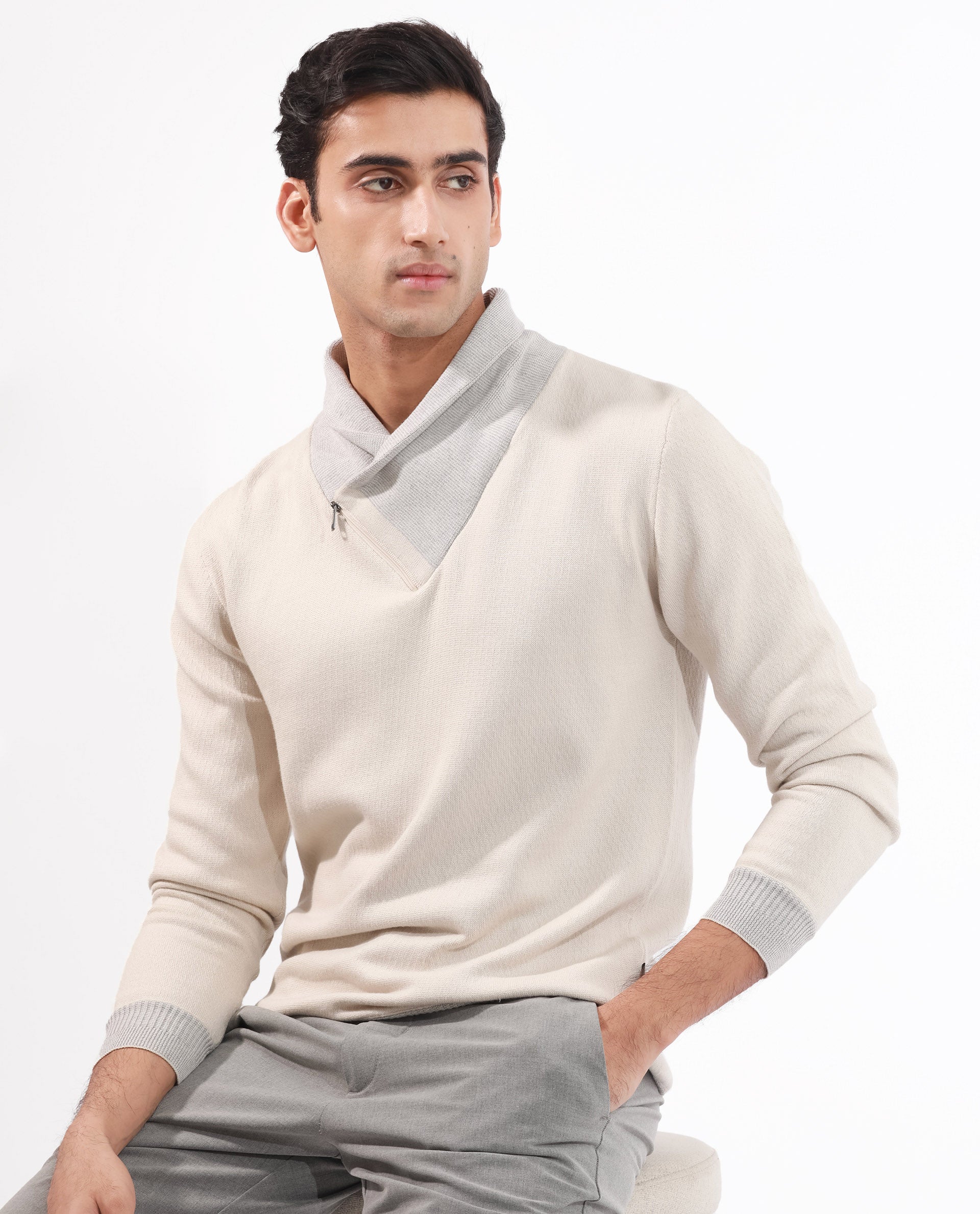 Sweater on formal online shirt