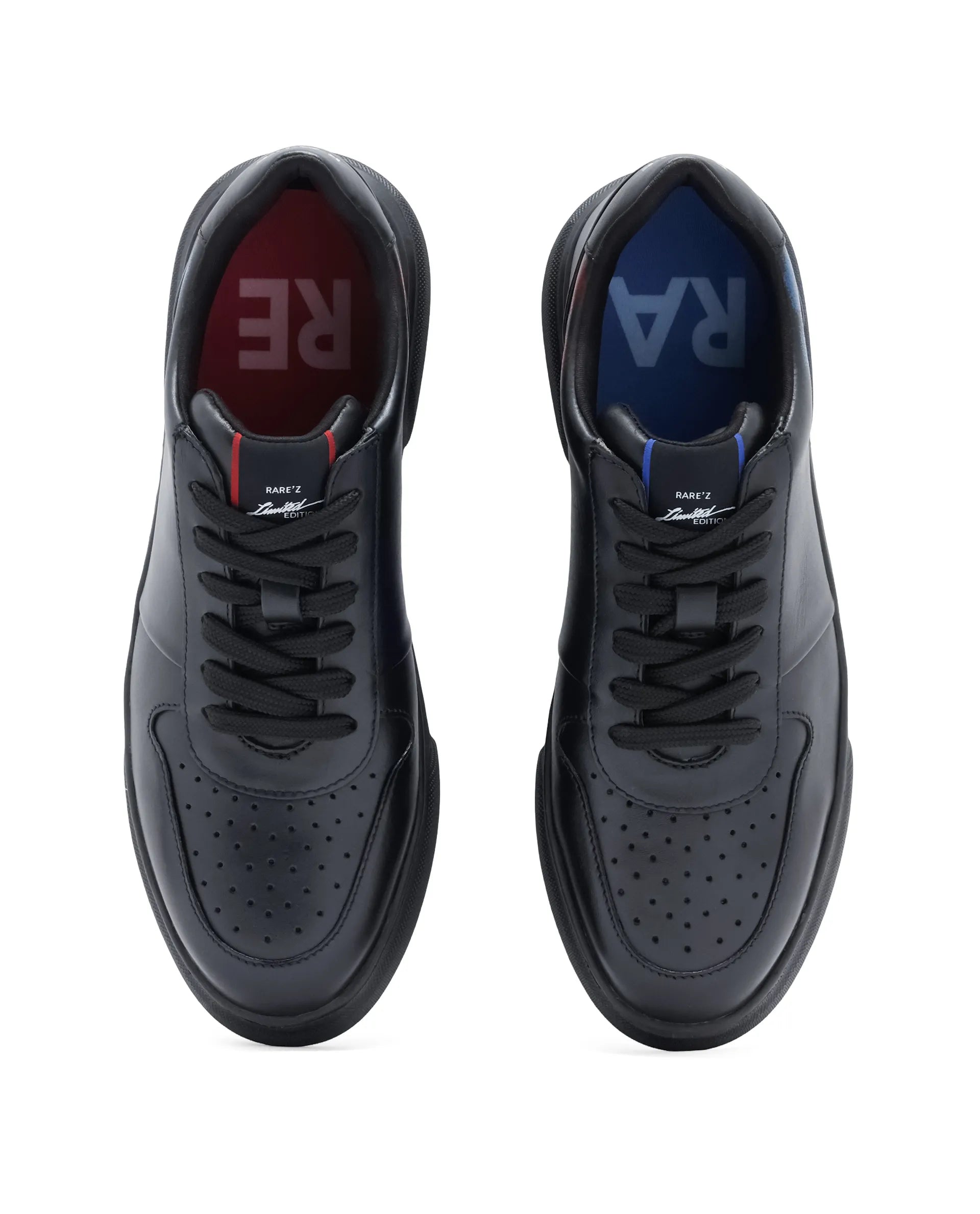 Rare Rabbit Men Deric-Fs1 Black Lace-Up Shoes