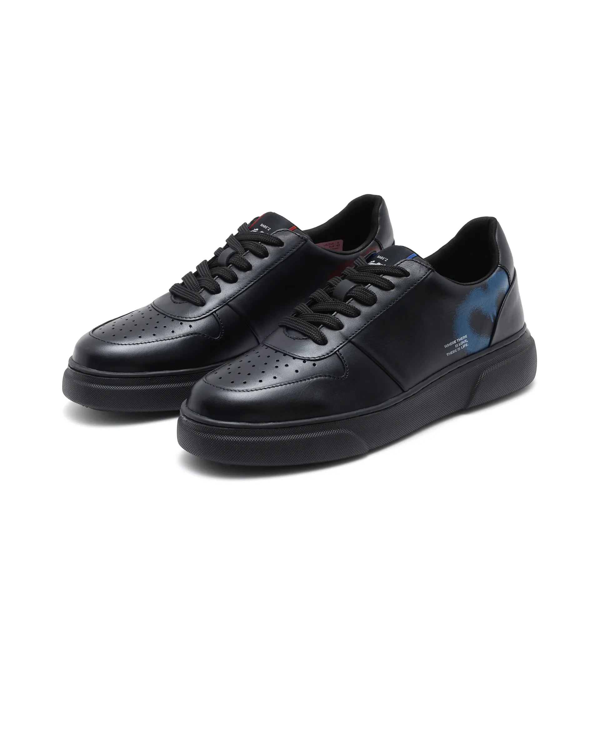 Rare Rabbit Men Deric-Fs1 Black Lace-Up Shoes