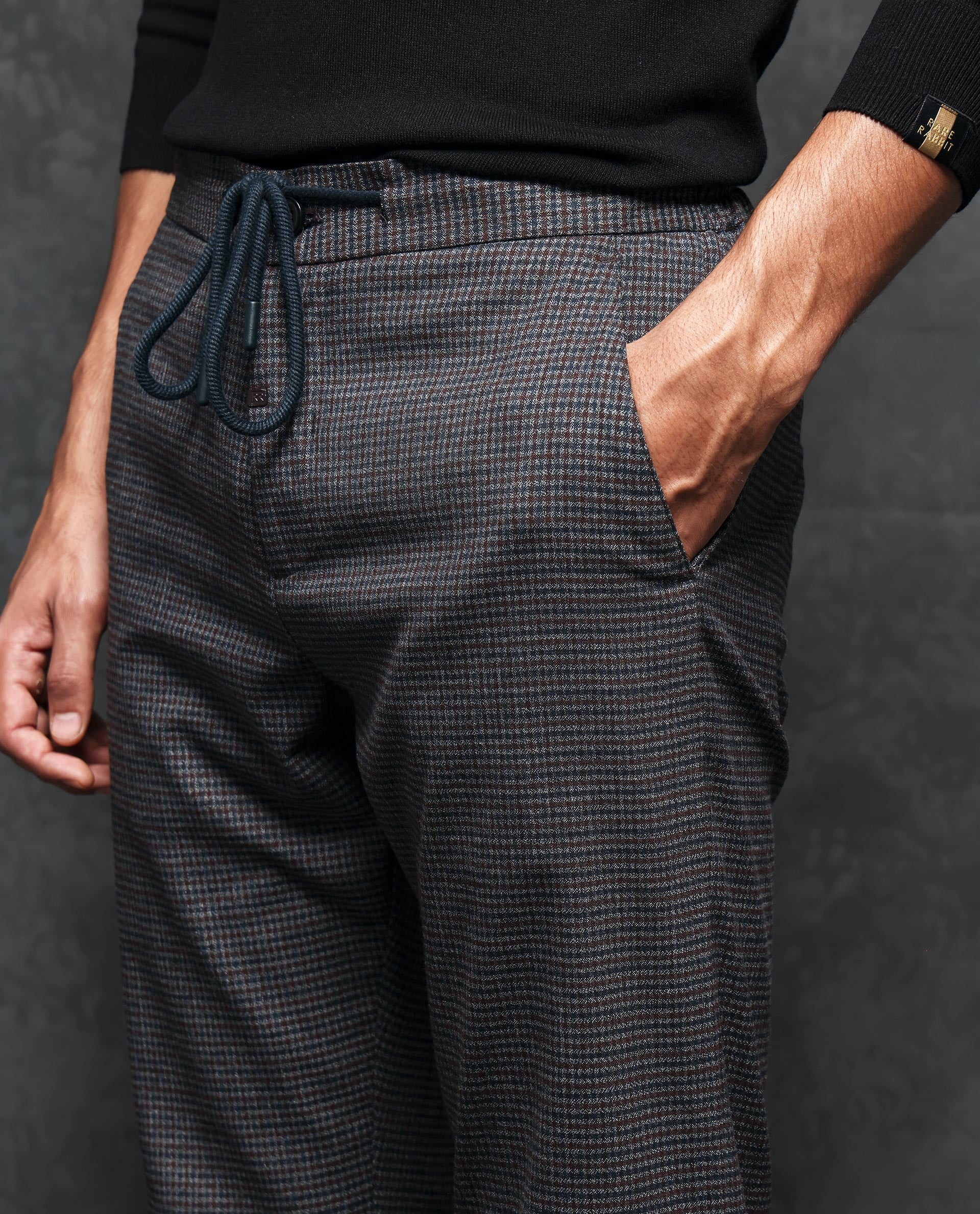Buy RARE RABBIT Solid Polyester Slim Fit Men's Trousers | Shoppers Stop