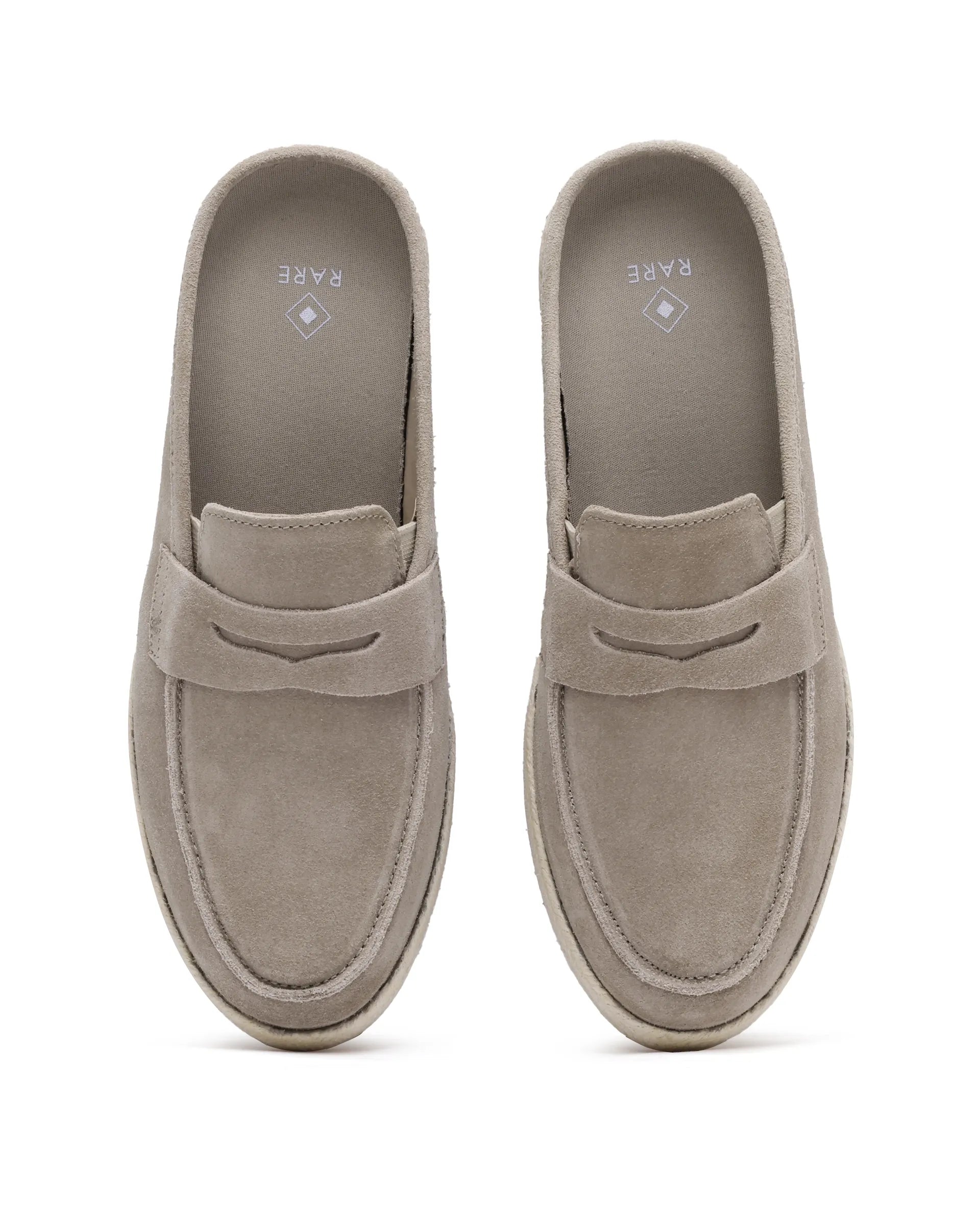 Rare Rabbit Men Diago Camel Suede Leather Slip-On Closure Shoes
