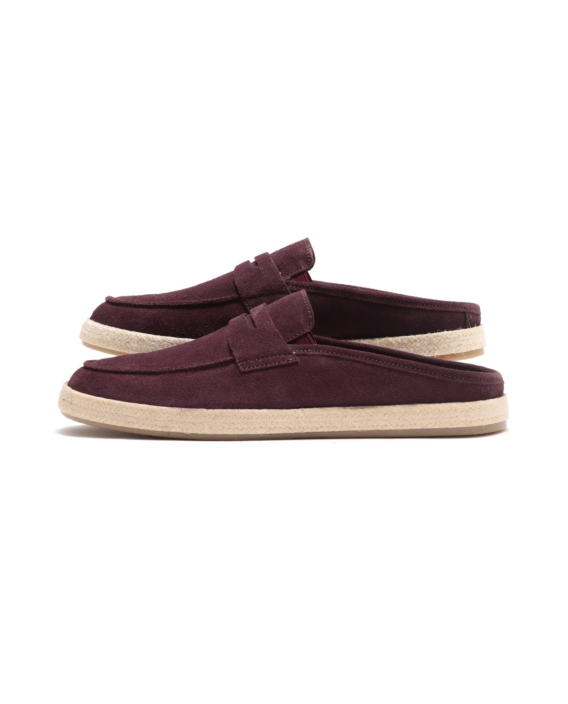 Rare Rabbit Men Diago Bordo Suede Leather Slip-On Closure Shoes