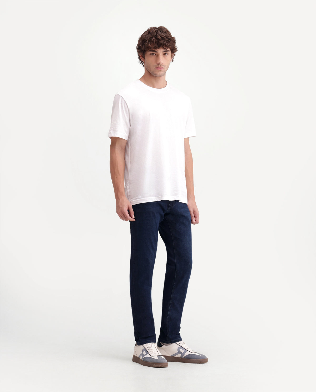 Rare Rabbit Men's Digo 26 Dark Navy Cotton Blend Morris Regular Plain Jeans