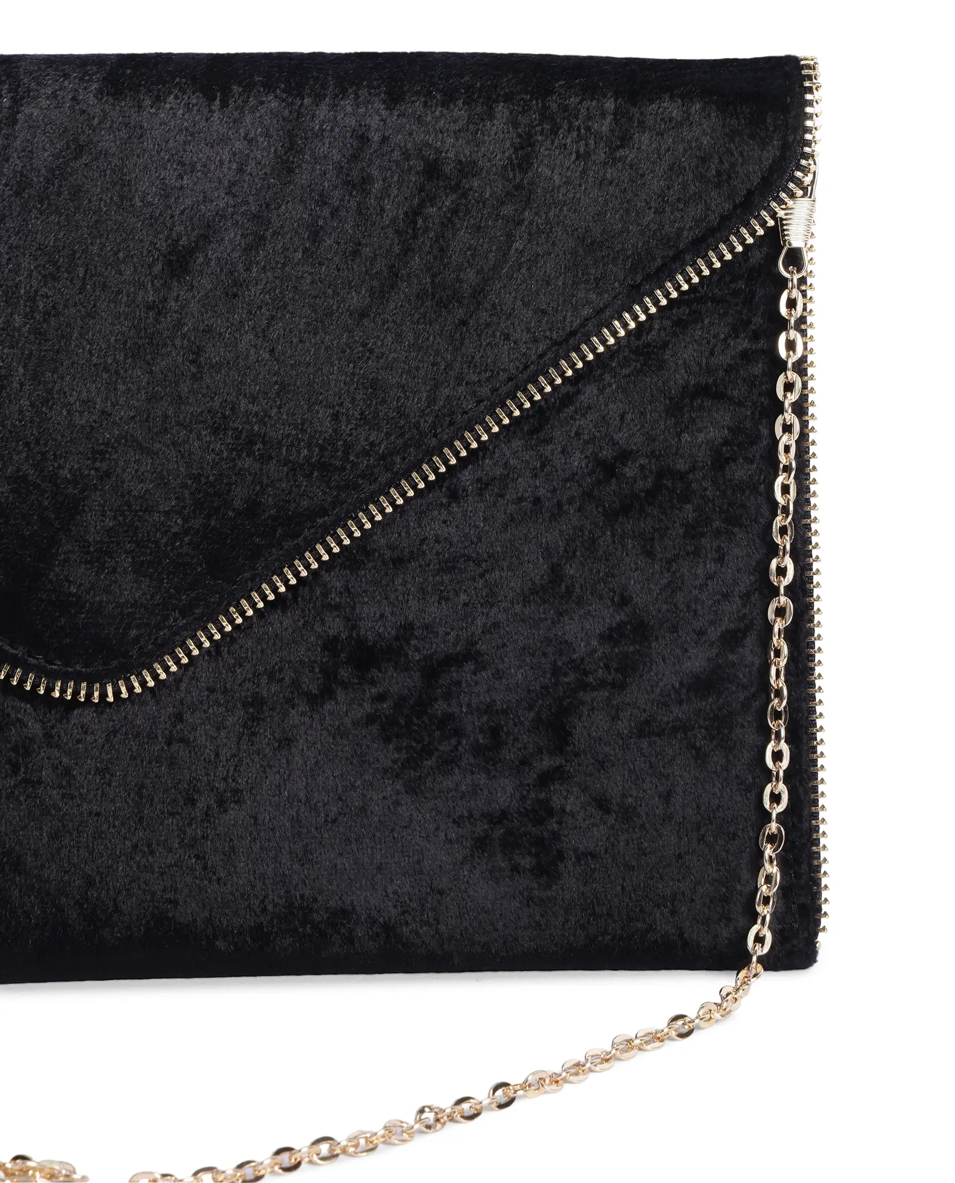 Rareism Women Diva Dark Black Plain Bag