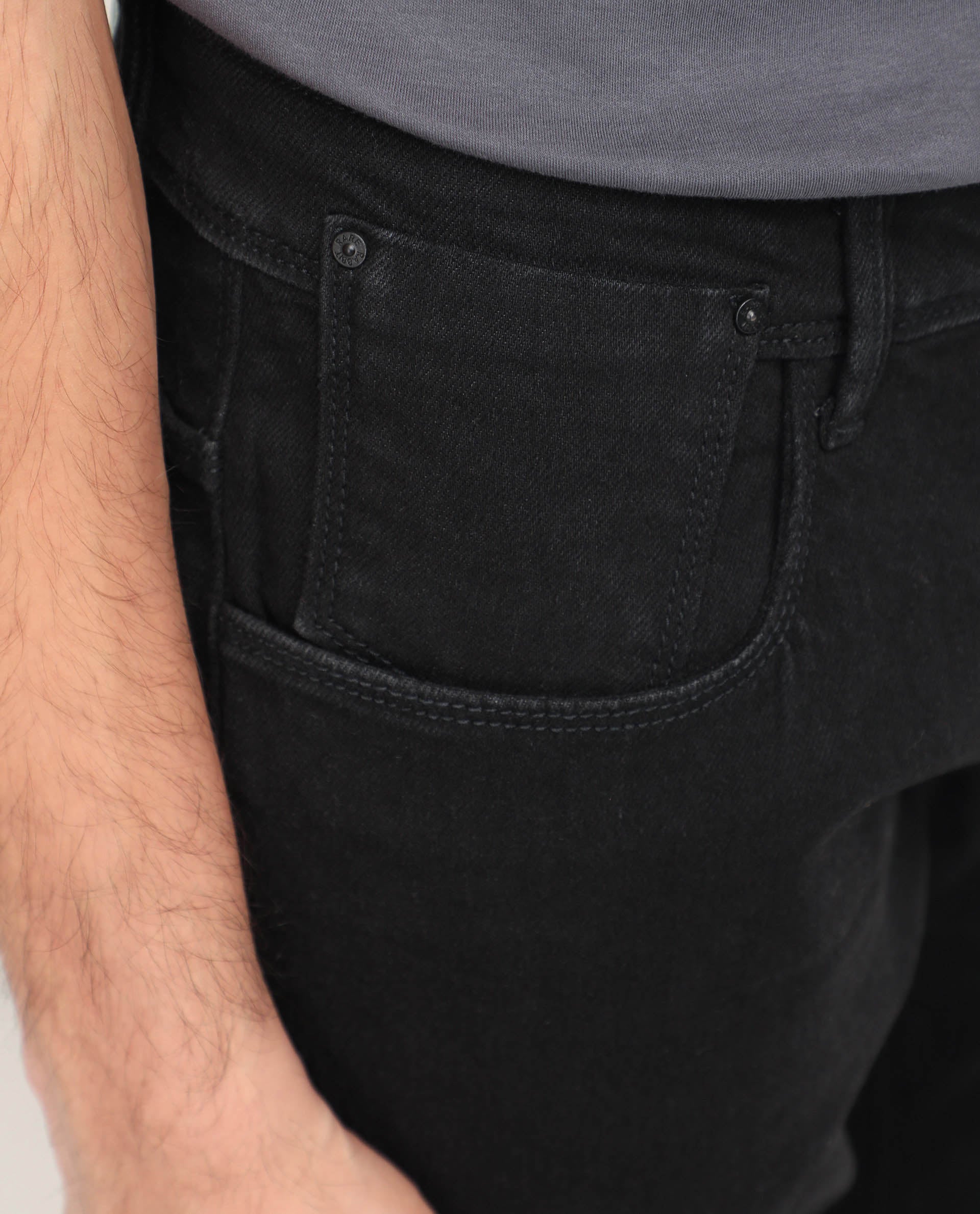 Slim-fit jeans in dirty medium black denim | Saint Laurent | YSL.com