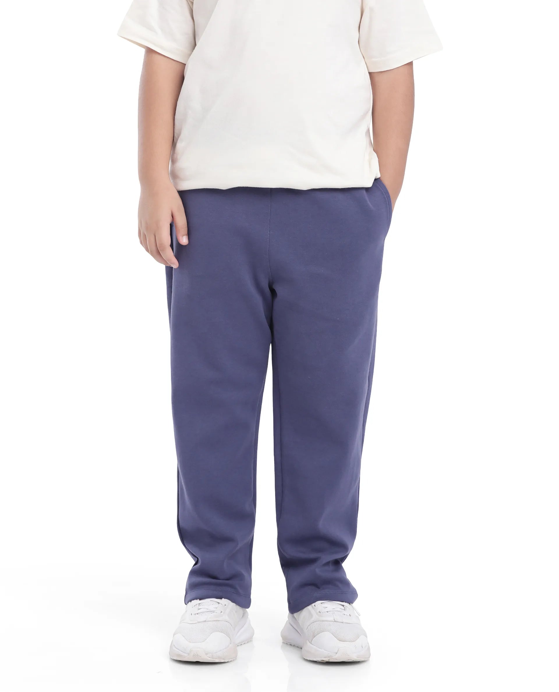 Rare Ones Kids Divo Dusky Purple Cotton Poly Drawstring Solid Trackpant