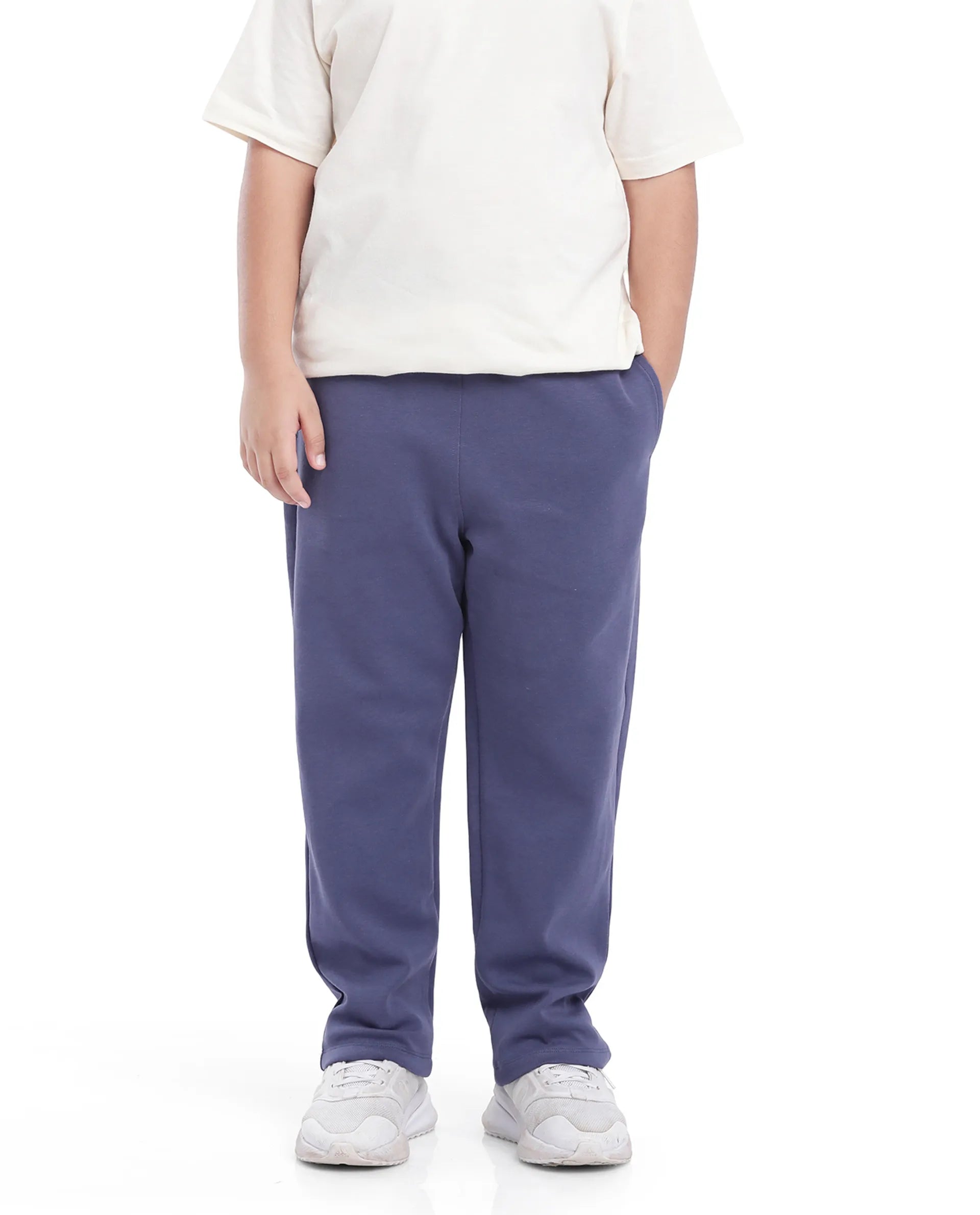 Rare Ones Kids Divo Dusky Purple Cotton Poly Drawstring Solid Trackpant