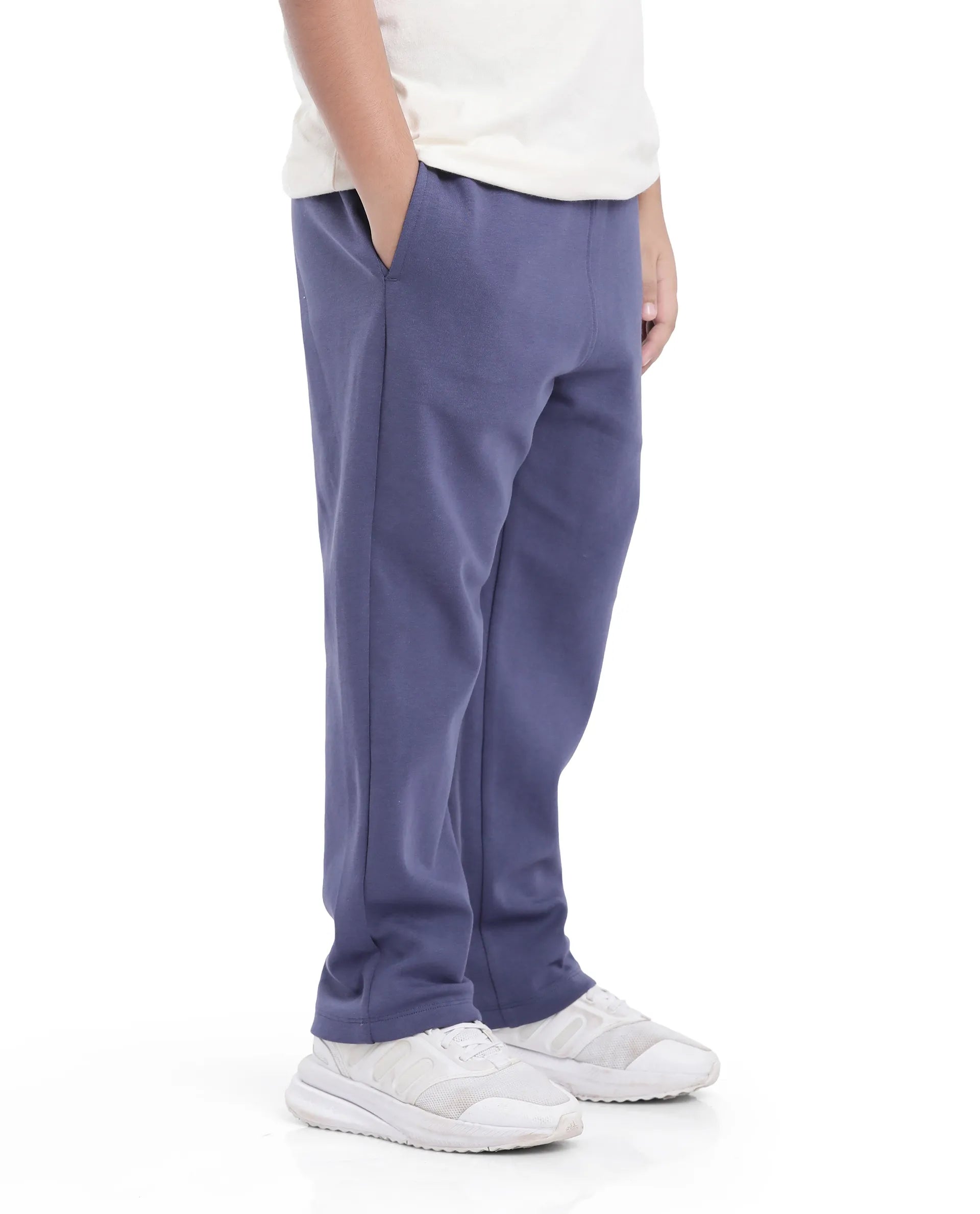 Rare Ones Kids Divo Dusky Purple Cotton Poly Drawstring Solid Trackpant