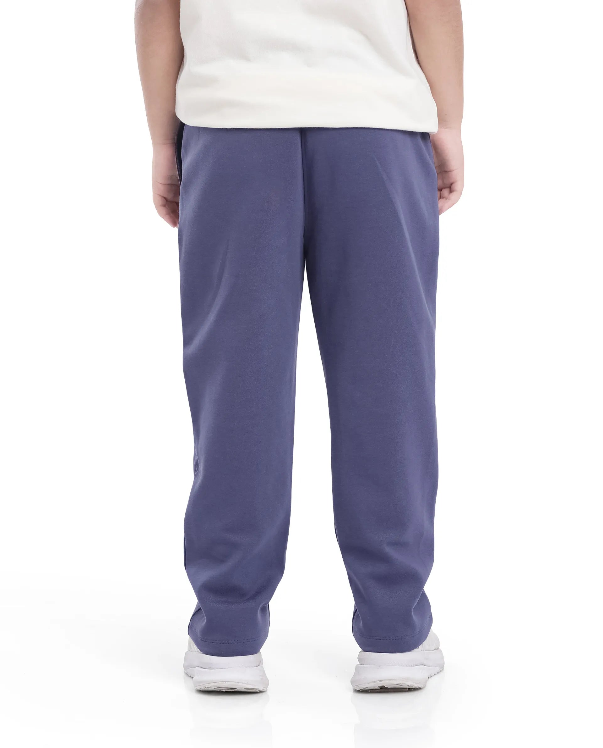 Rare Ones Kids Divo Dusky Purple Cotton Poly Drawstring Solid Trackpant