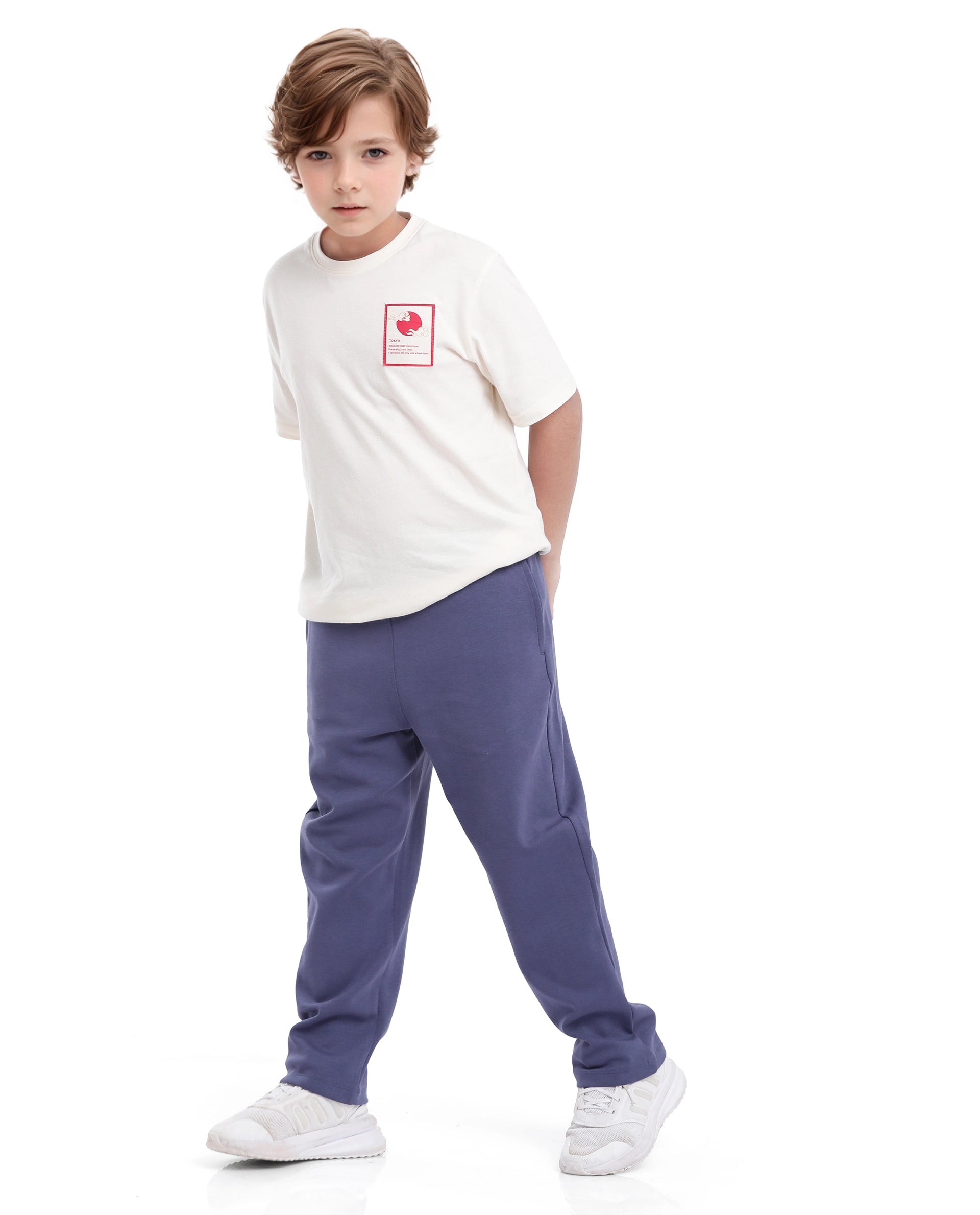 Rare Ones Kids Divo Dusky Purple Cotton Poly Drawstring Solid Trackpant