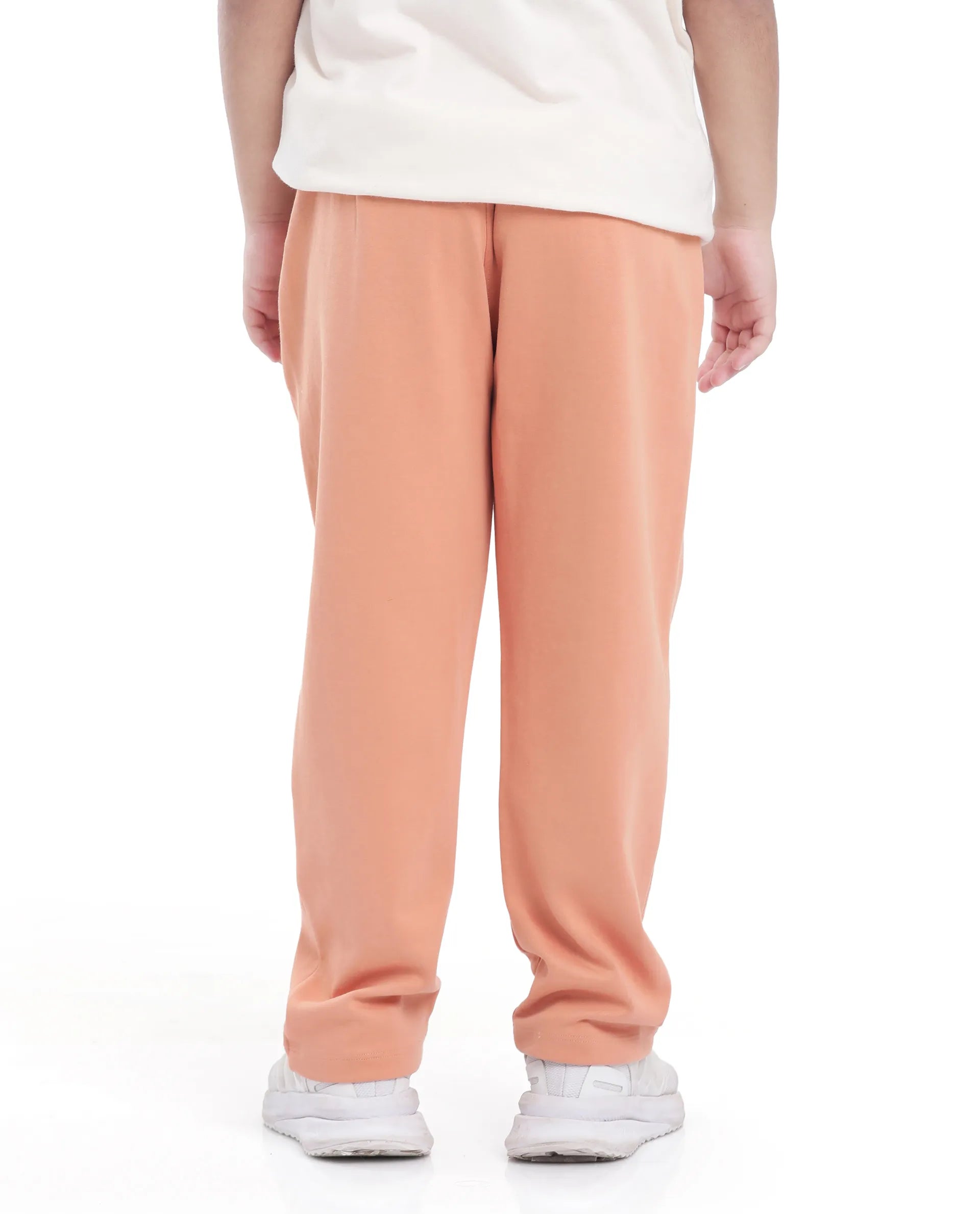 Rare Ones Kids Divo Orange Cotton Poly Drawstring Solid Trackpant