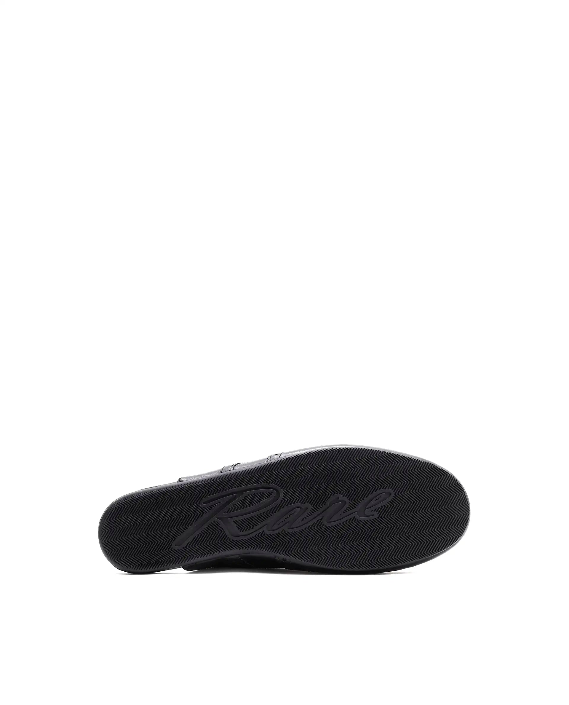 Rare Rabbit Men's Dmonk Black Leather Mule