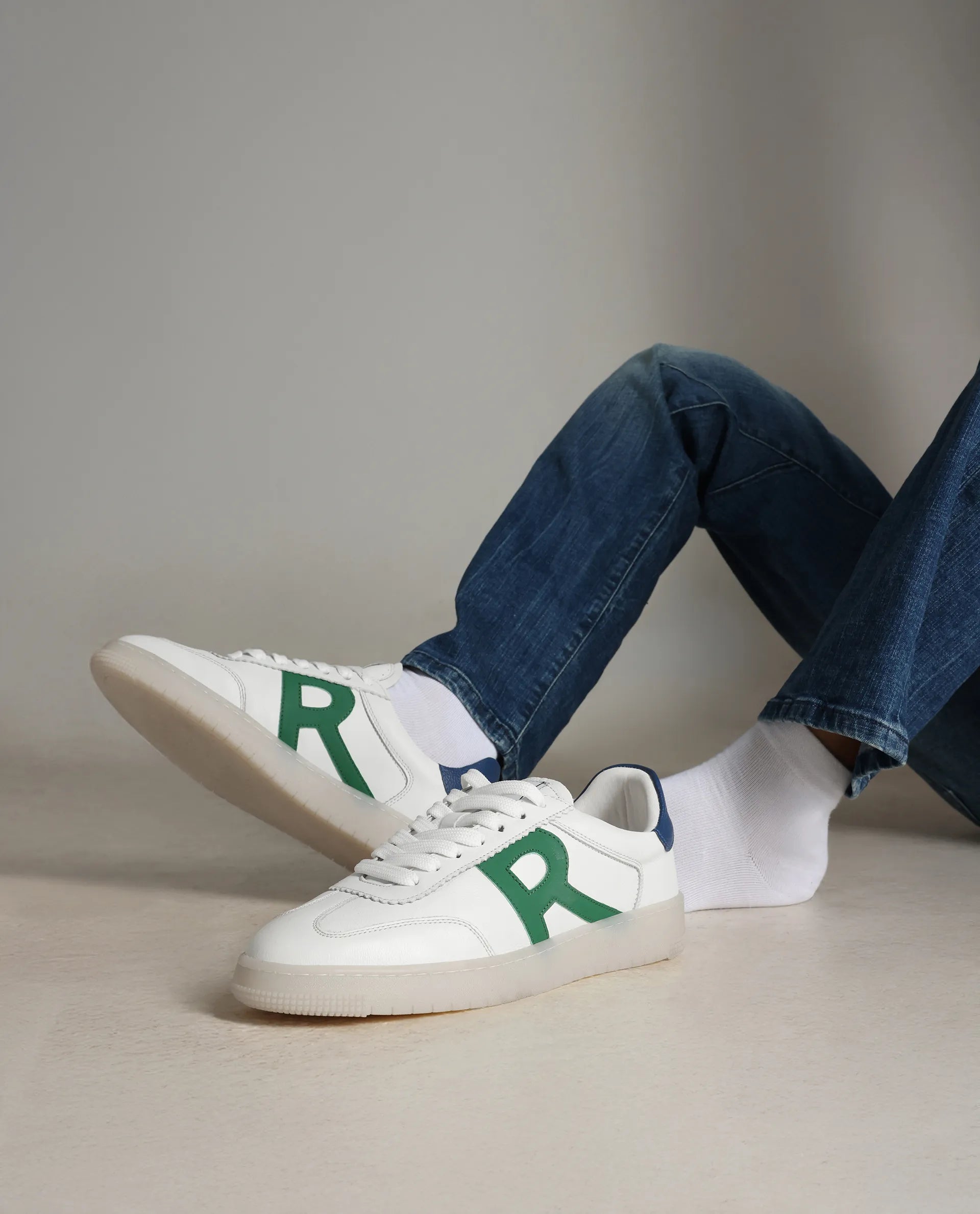 Rare Rabbit Men Dorset Green Lace-Up Closure Shoes