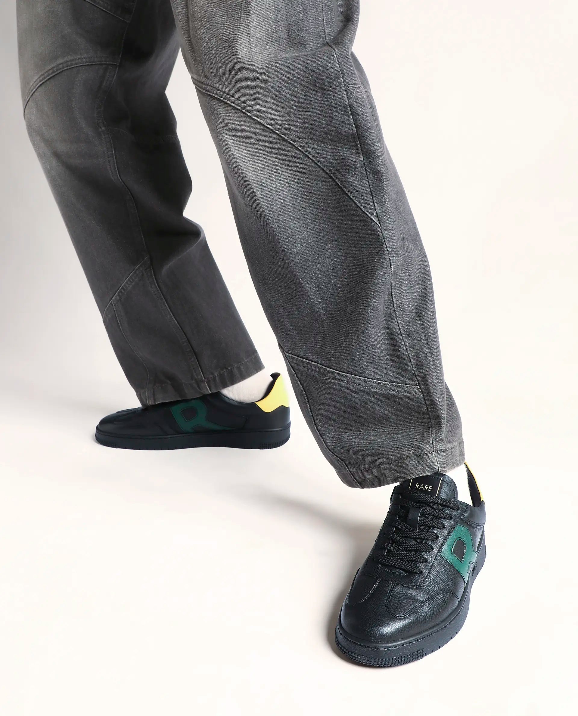 Rare Rabbit Men Dorset Black Lace-Up Closure Shoes