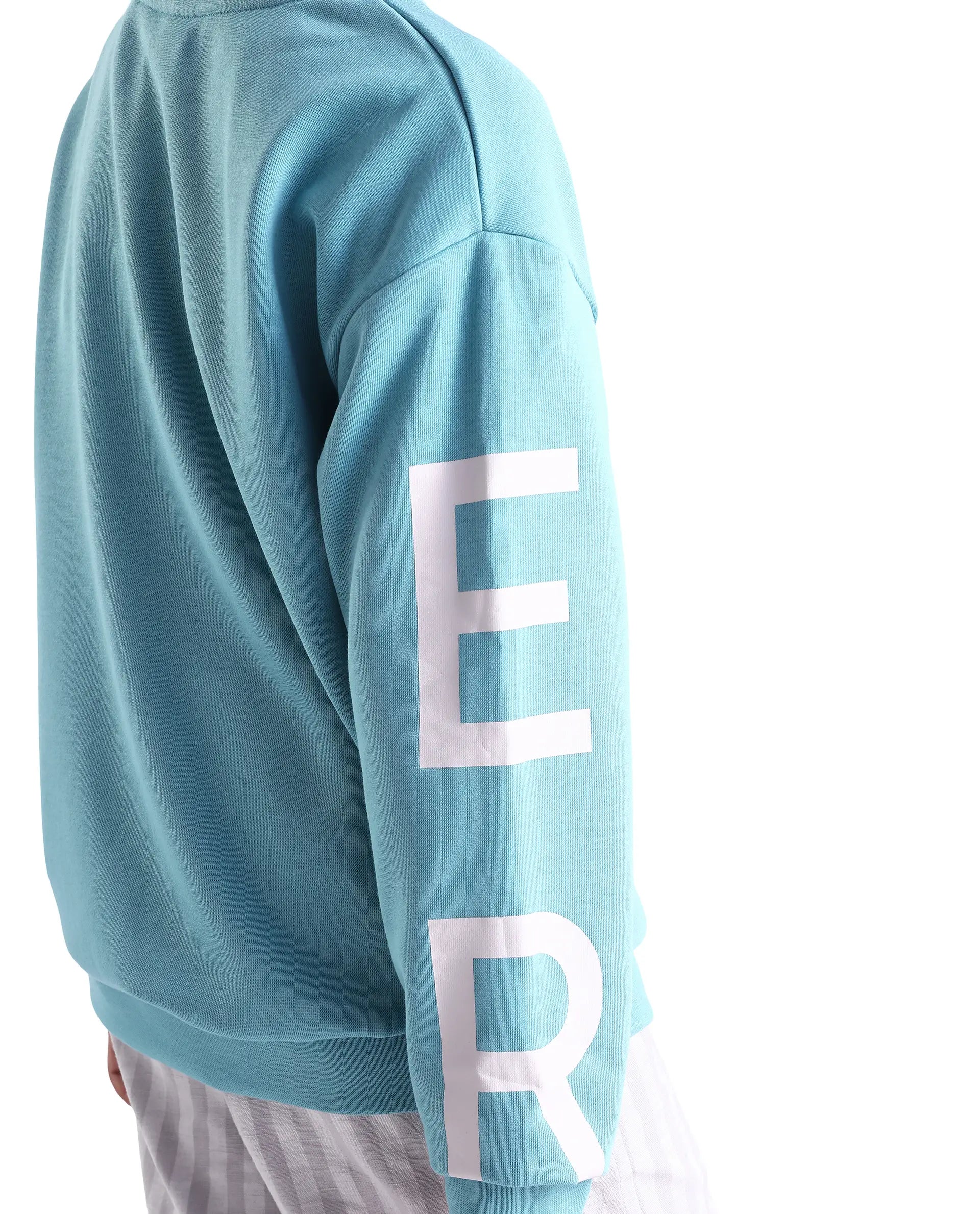 Rare Ones Kids Draw Blue Cotton Pull On Crew Neck Full Sleeves Regular Fit Sweatshirt