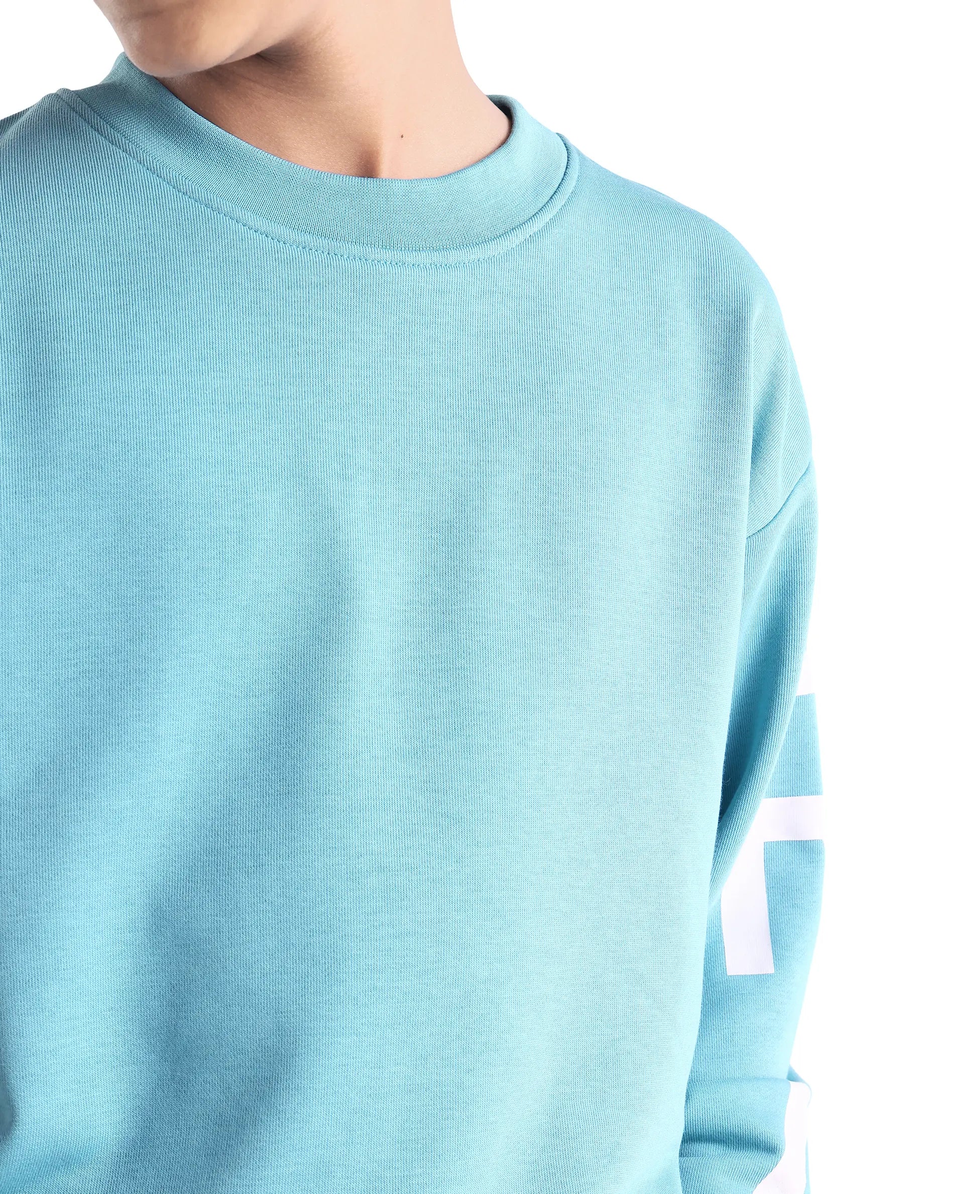 Rare Ones Kids Draw Blue Cotton Pull On Crew Neck Full Sleeves Regular Fit Sweatshirt