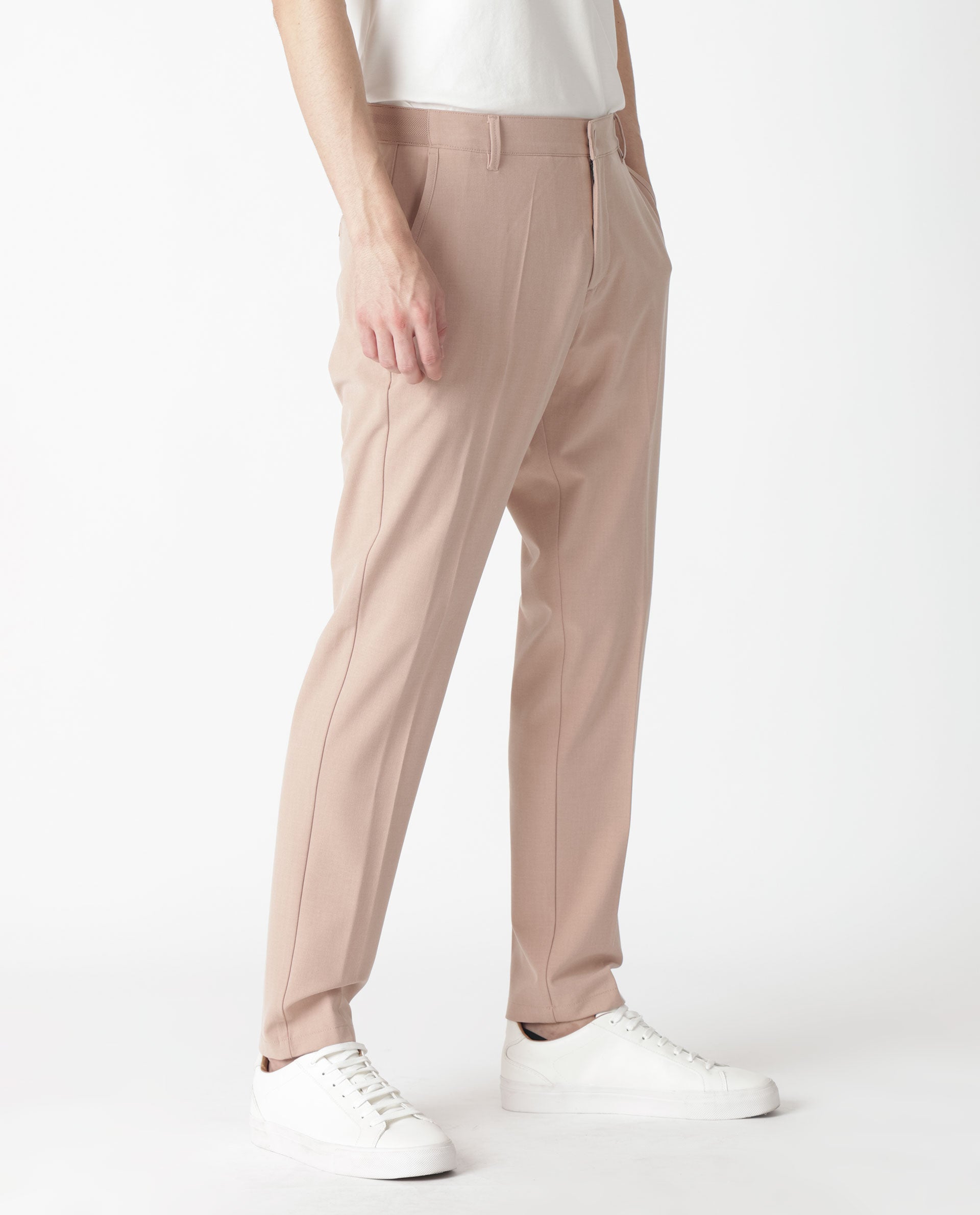 White Polyester Viscose Pants Design by Dash and Dot Men at Pernias Pop Up  Shop 2023