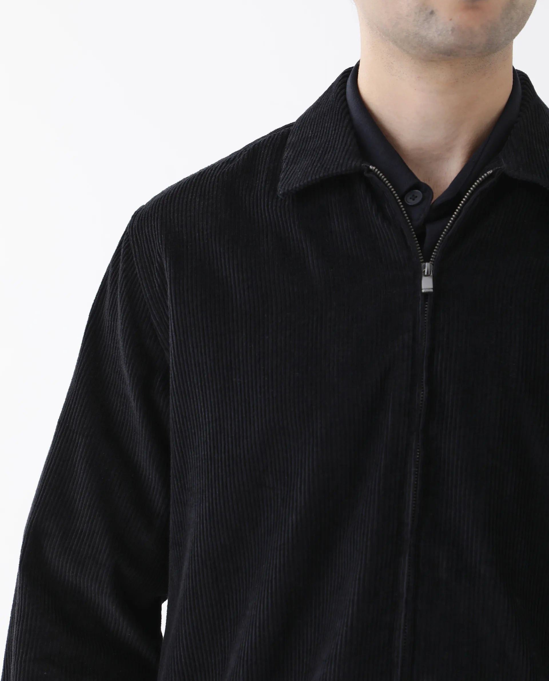 Rare Rabbit Men's Drozz Black Cotton Textured Relaxed Fit Full Sleeve Collared Shirt