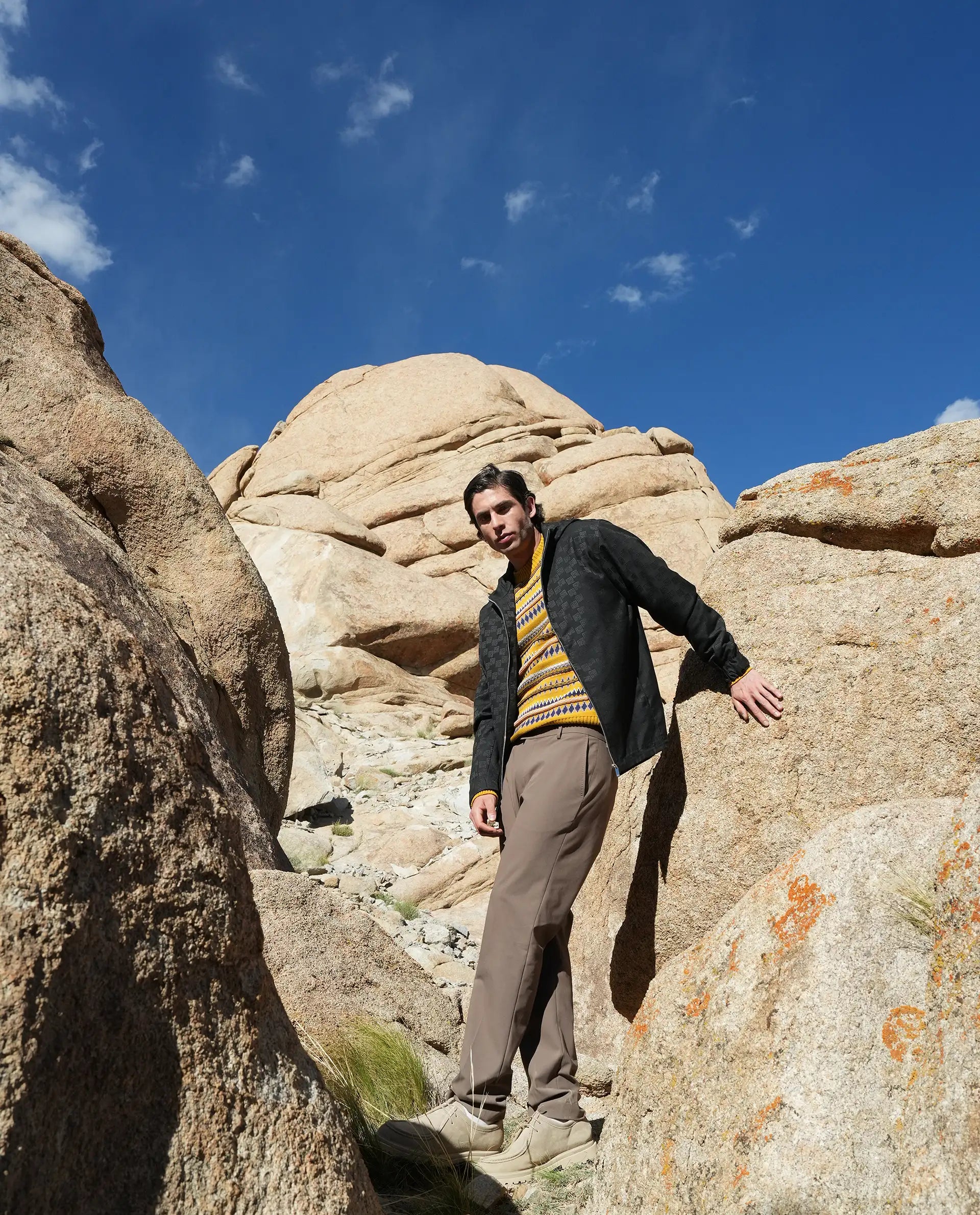 Rare Rabbit Men's Arcade Dark Grey Polyester Plain Regular Fit Trouser