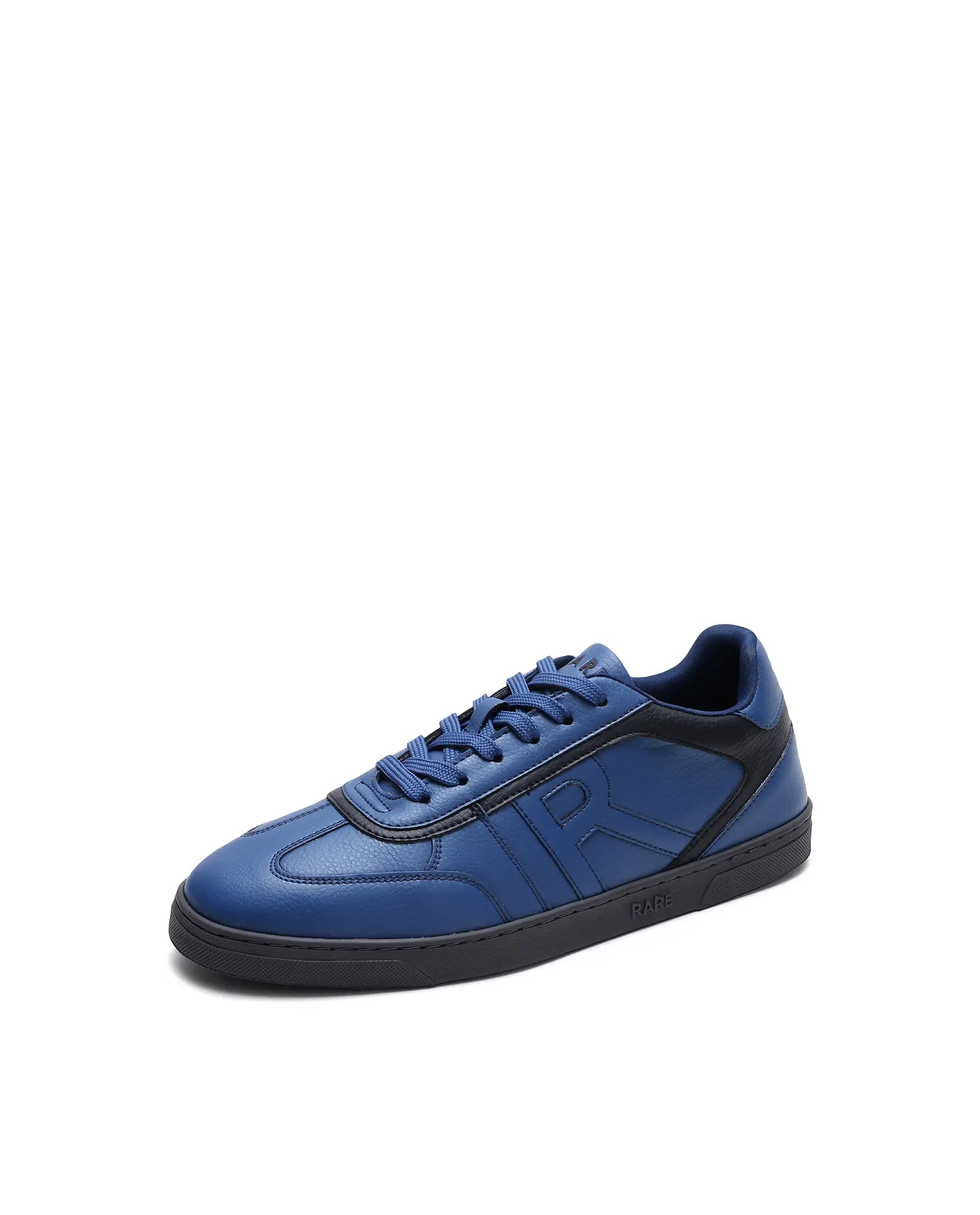 Rare Rabbit Men's Dual Navy Micro Leather Sneaker
