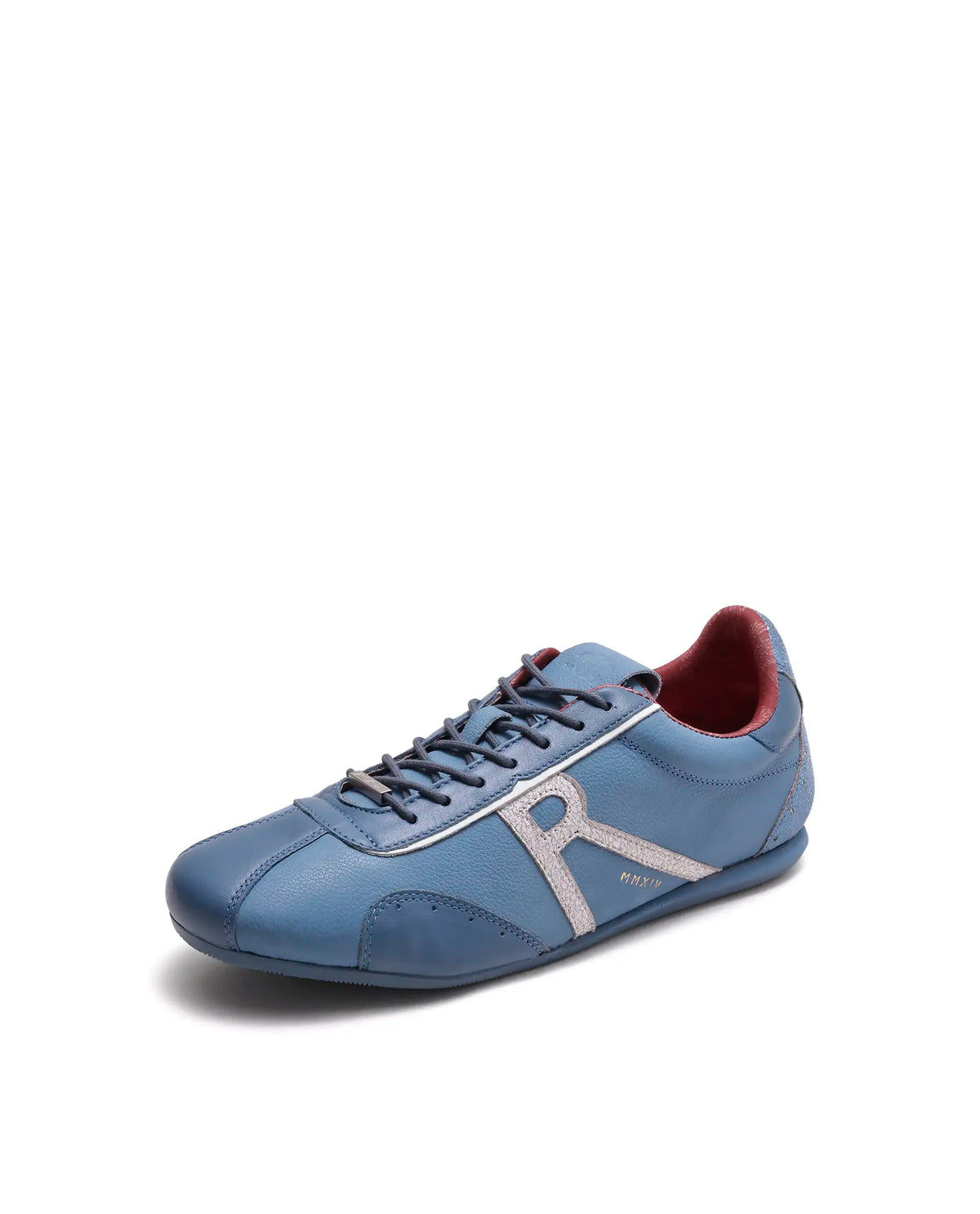 Rarez Men's Dust Light Sky Blue Leather Regular Sneaker