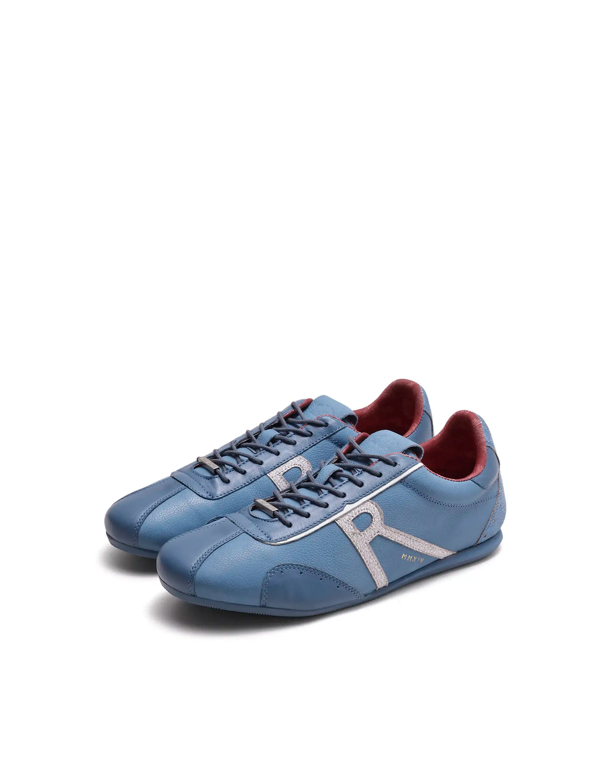 Rarez Men's Dust Light Sky Blue Leather Regular Sneaker