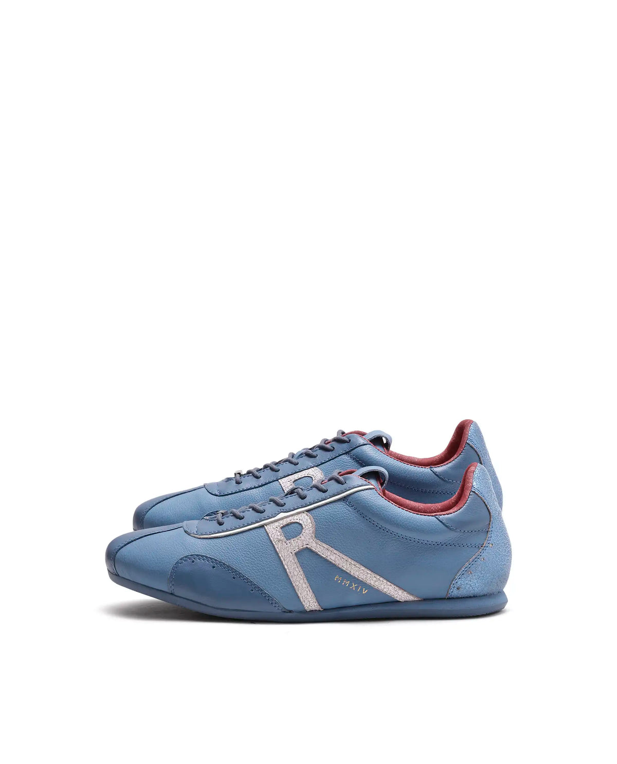 Rarez Men's Dust Light Sky Blue Leather Regular Sneaker