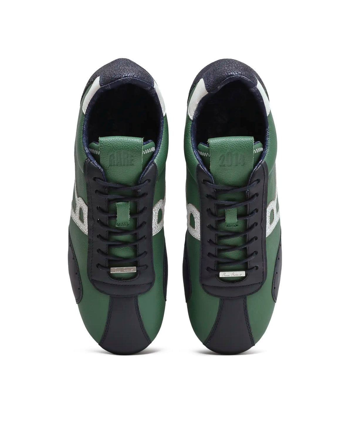 Rarez Men's Dust Primary Green Leather Regular Sneaker