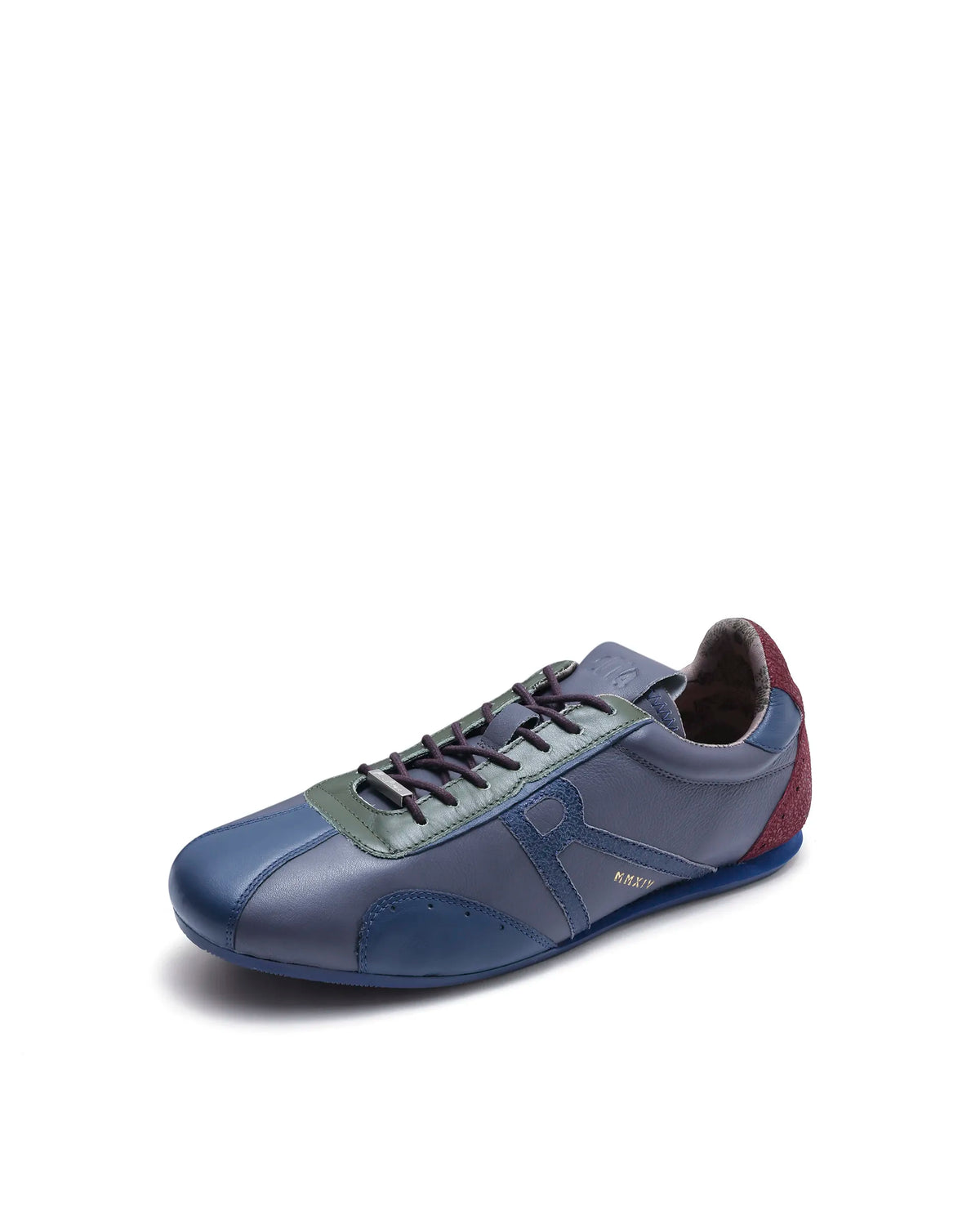 Rarez Men's Dust Dusky Purple Leather Regular Sneaker