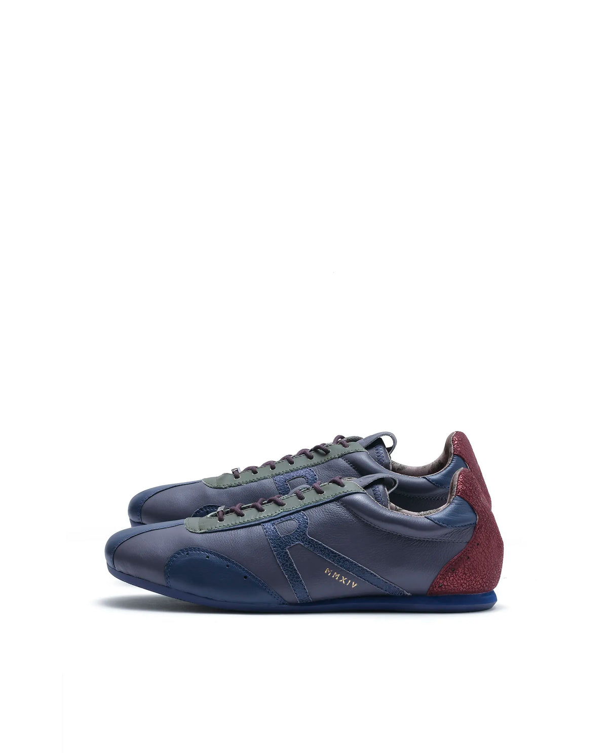 Rarez Men's Dust Dusky Purple Leather Regular Sneaker