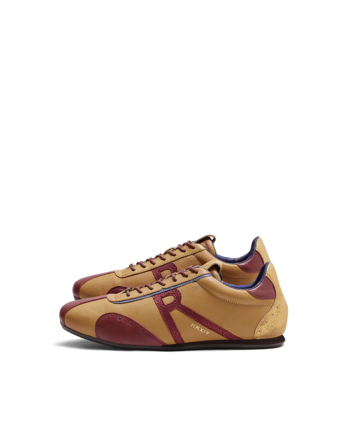 Rarez Men's Dust Primary Mustard Red Leather Regular Sneaker