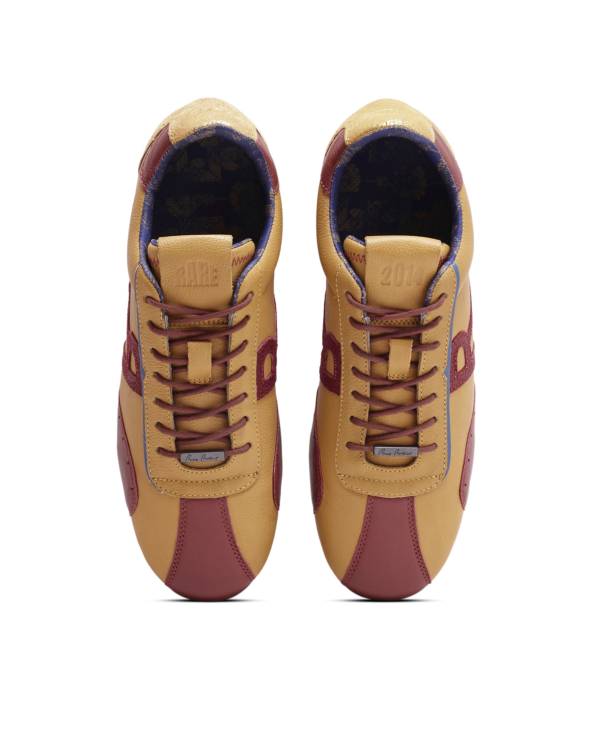 Rarez Men's Dust Primary Mustard Red Leather Regular Sneaker