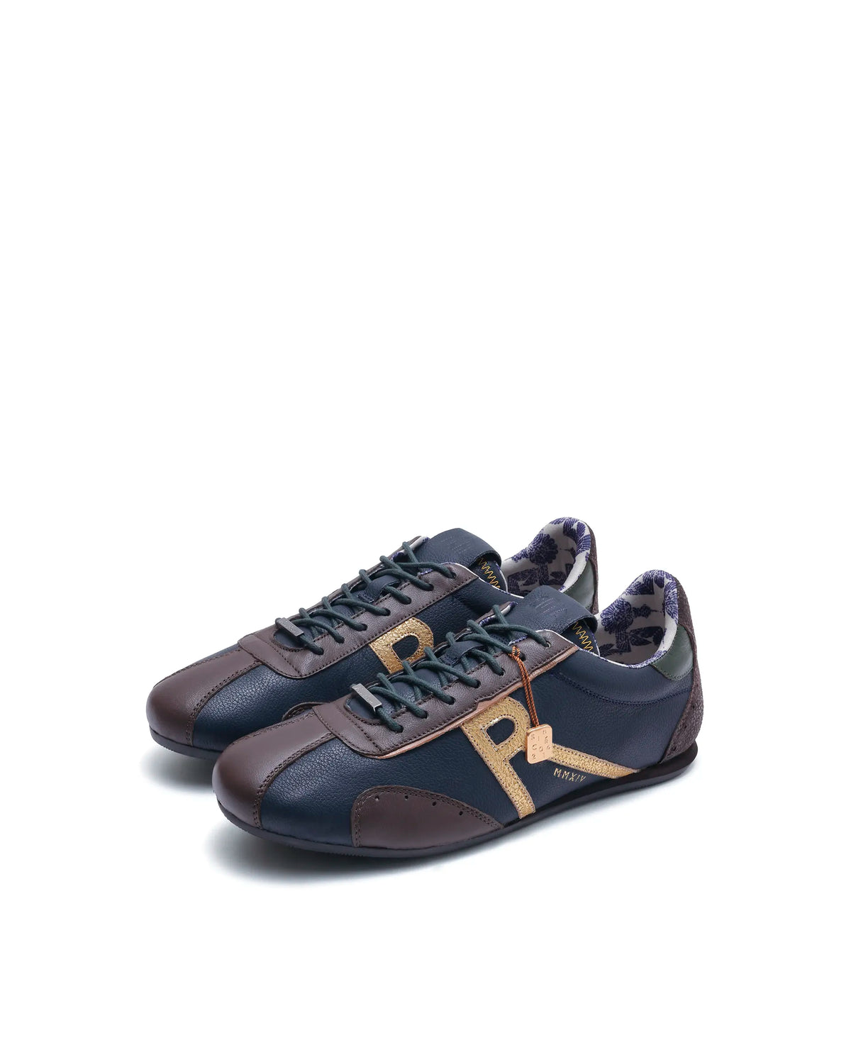 Rarez Men's Dust Dark Navy Leather Regular Sneaker