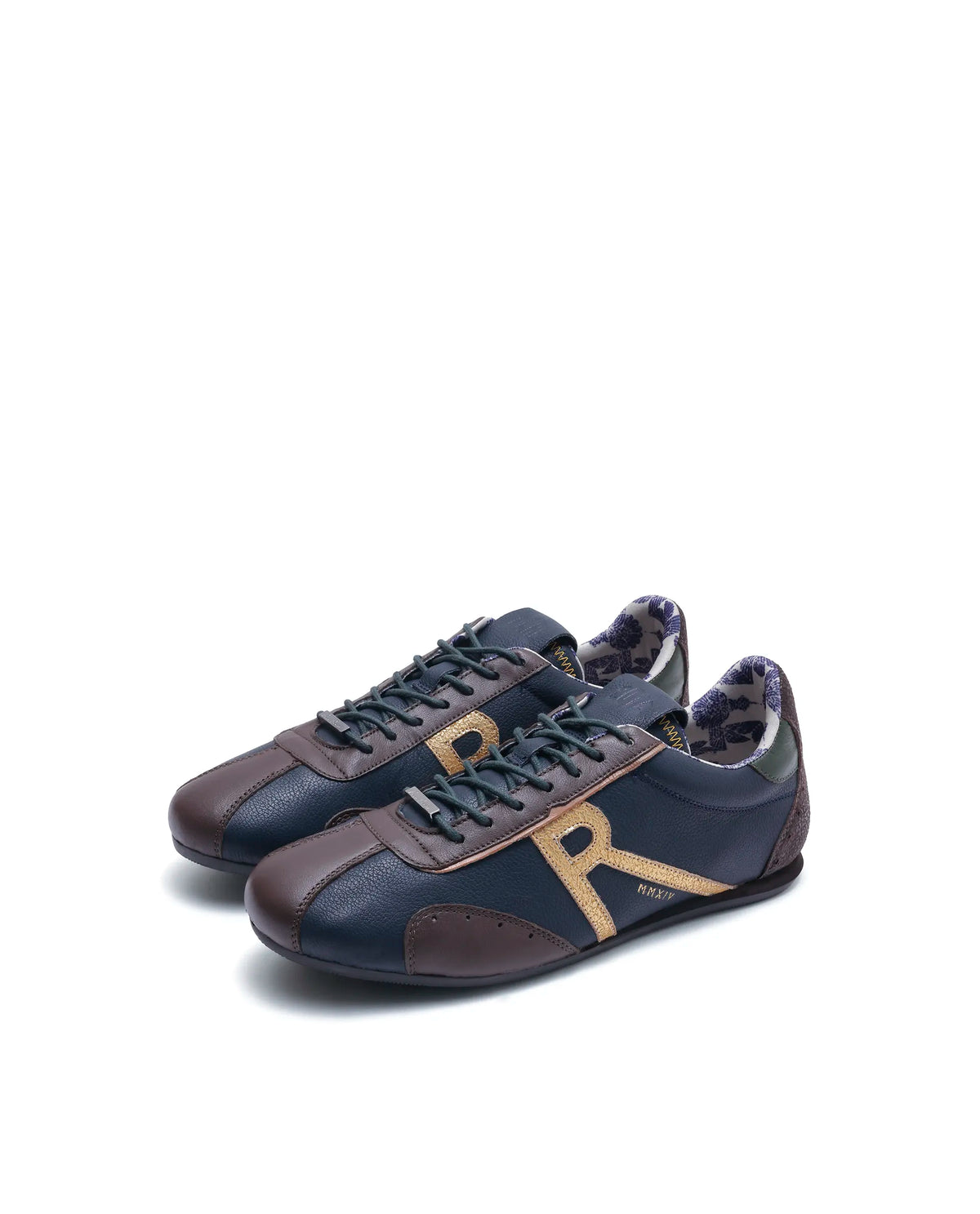 Rarez Men's Dust Dark Navy Leather Regular Sneaker