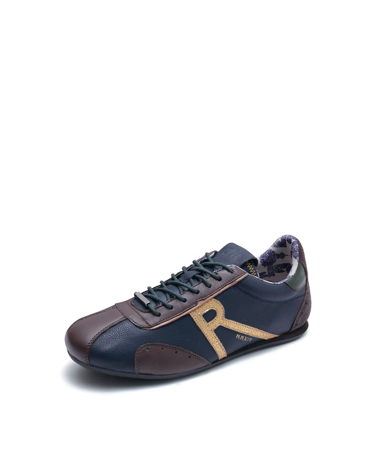 Rarez Men's Dust Dark Navy Leather Regular Sneaker