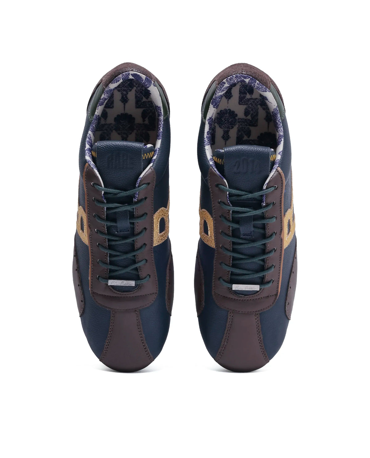 Rarez Men's Dust Dark Navy Leather Regular Sneaker