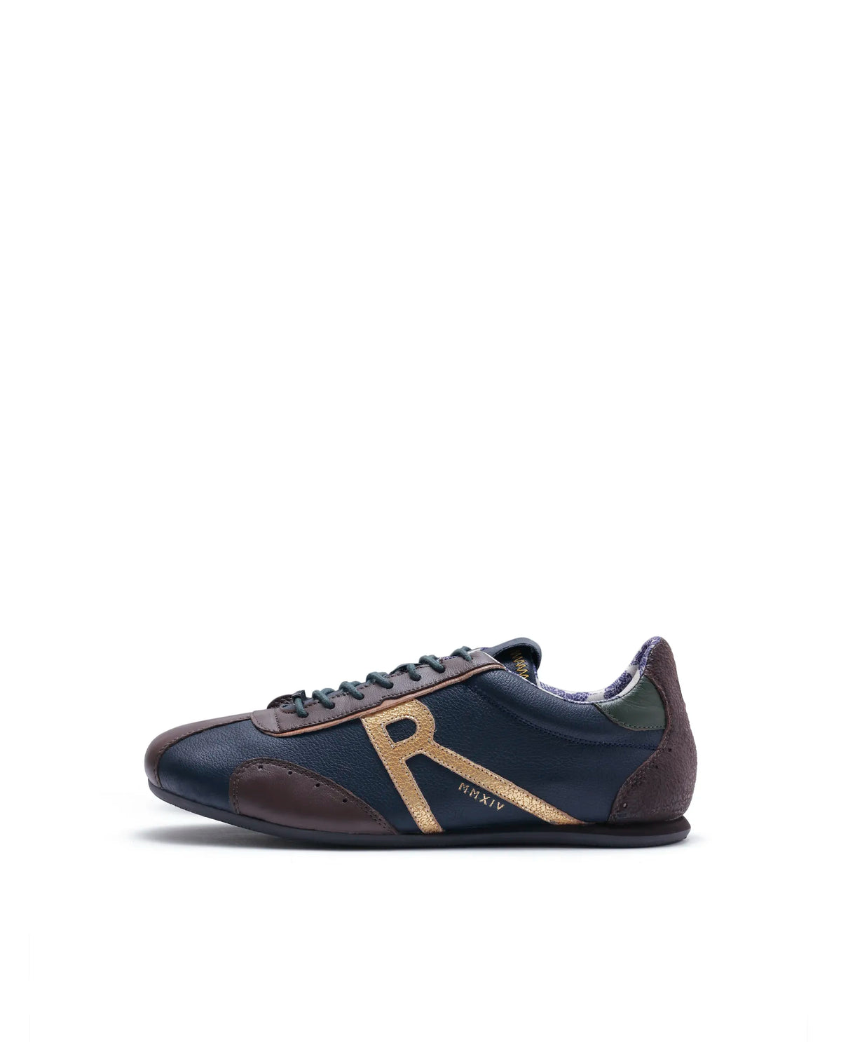 Rarez Men's Dust Dark Navy Leather Regular Sneaker