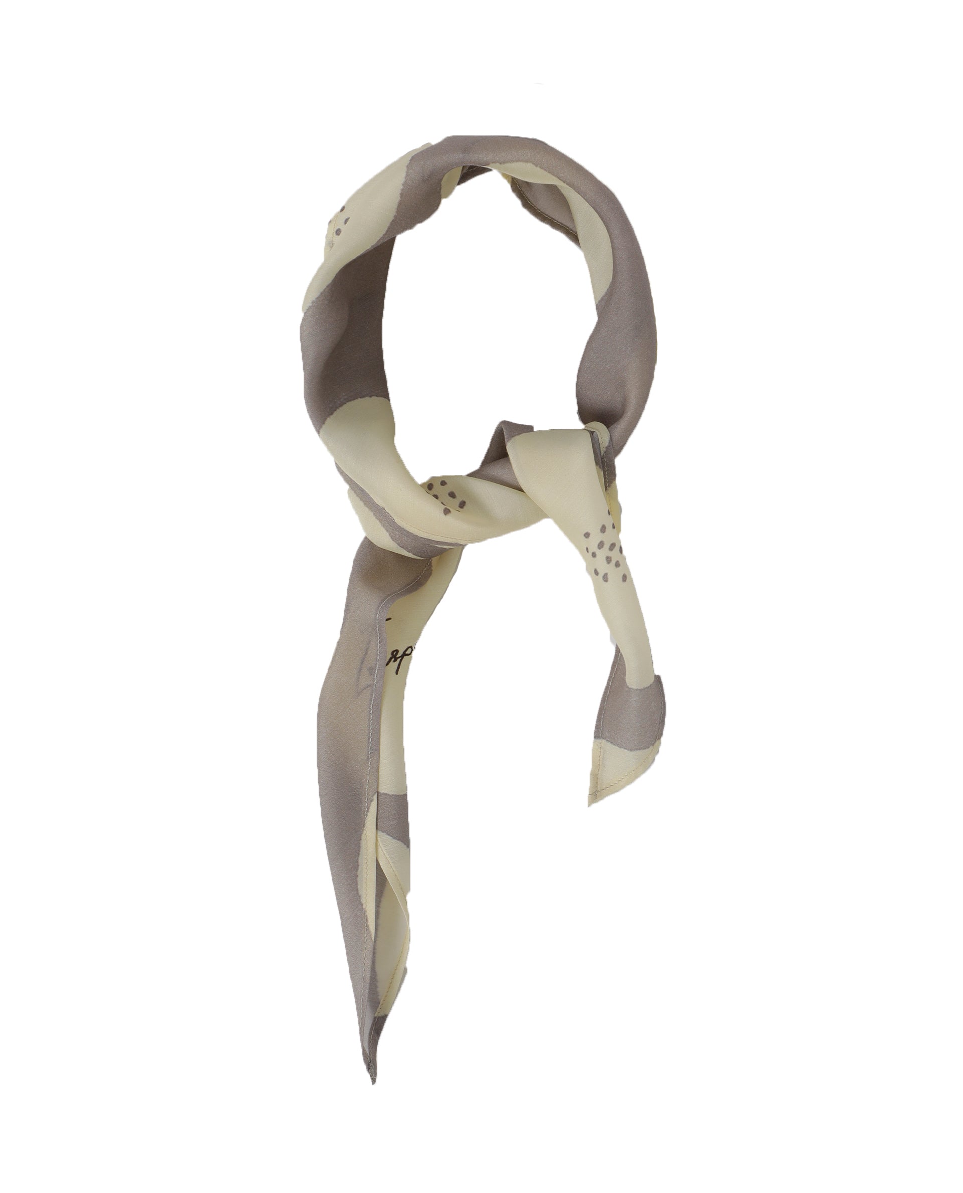 Rareism Women Darl Offwhite Scarf Cotton Silk Fabric