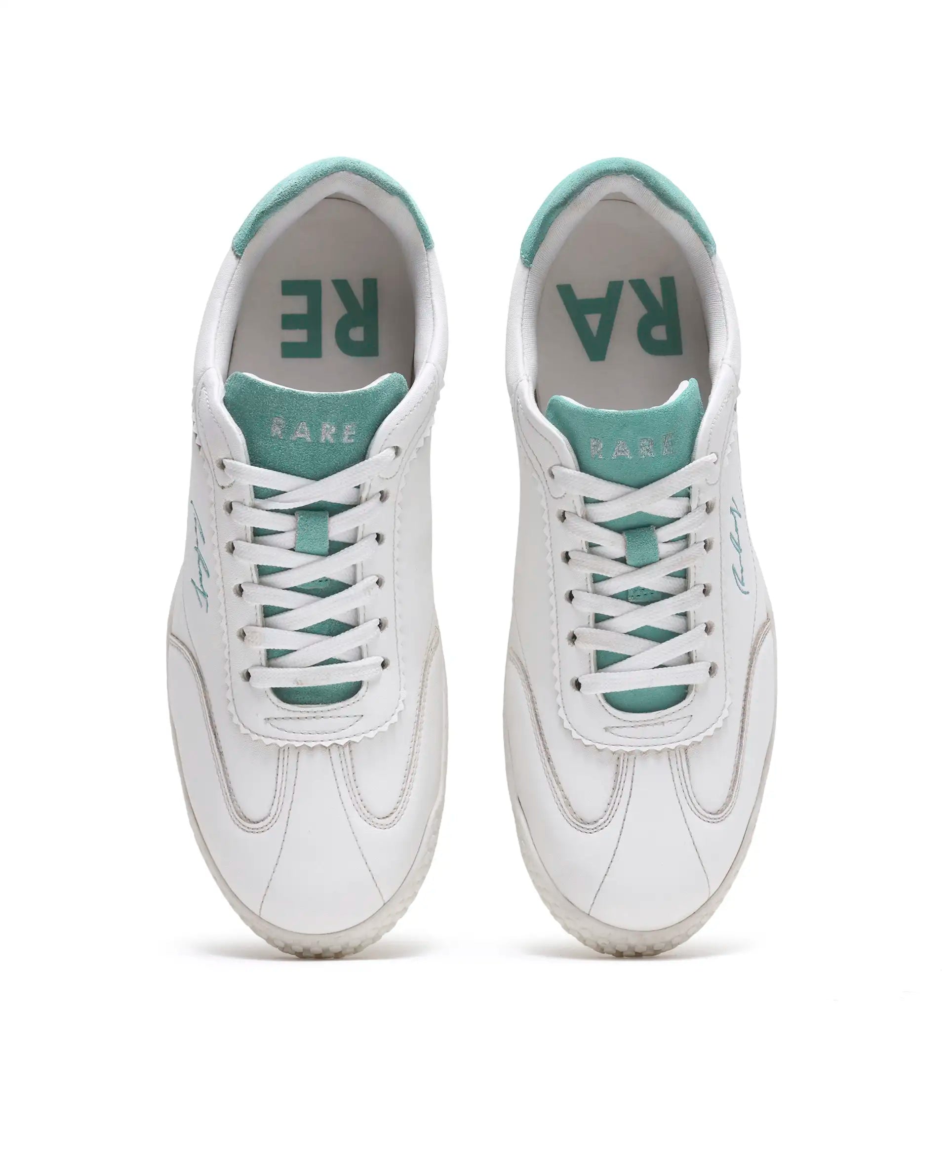 Rare Rabbit Men's Echo White Micro Leather Sneaker
