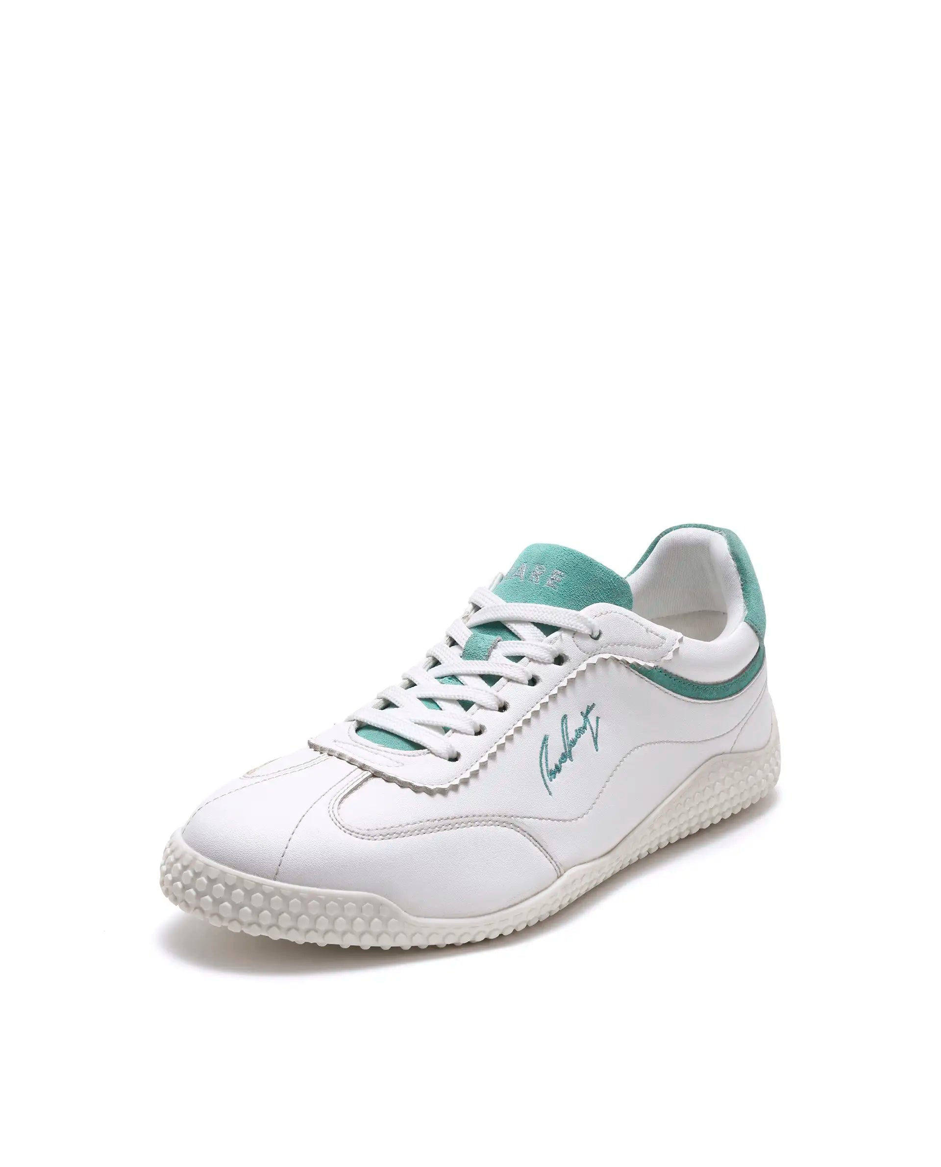 Rare Rabbit Men's Echo White Micro Leather Sneaker