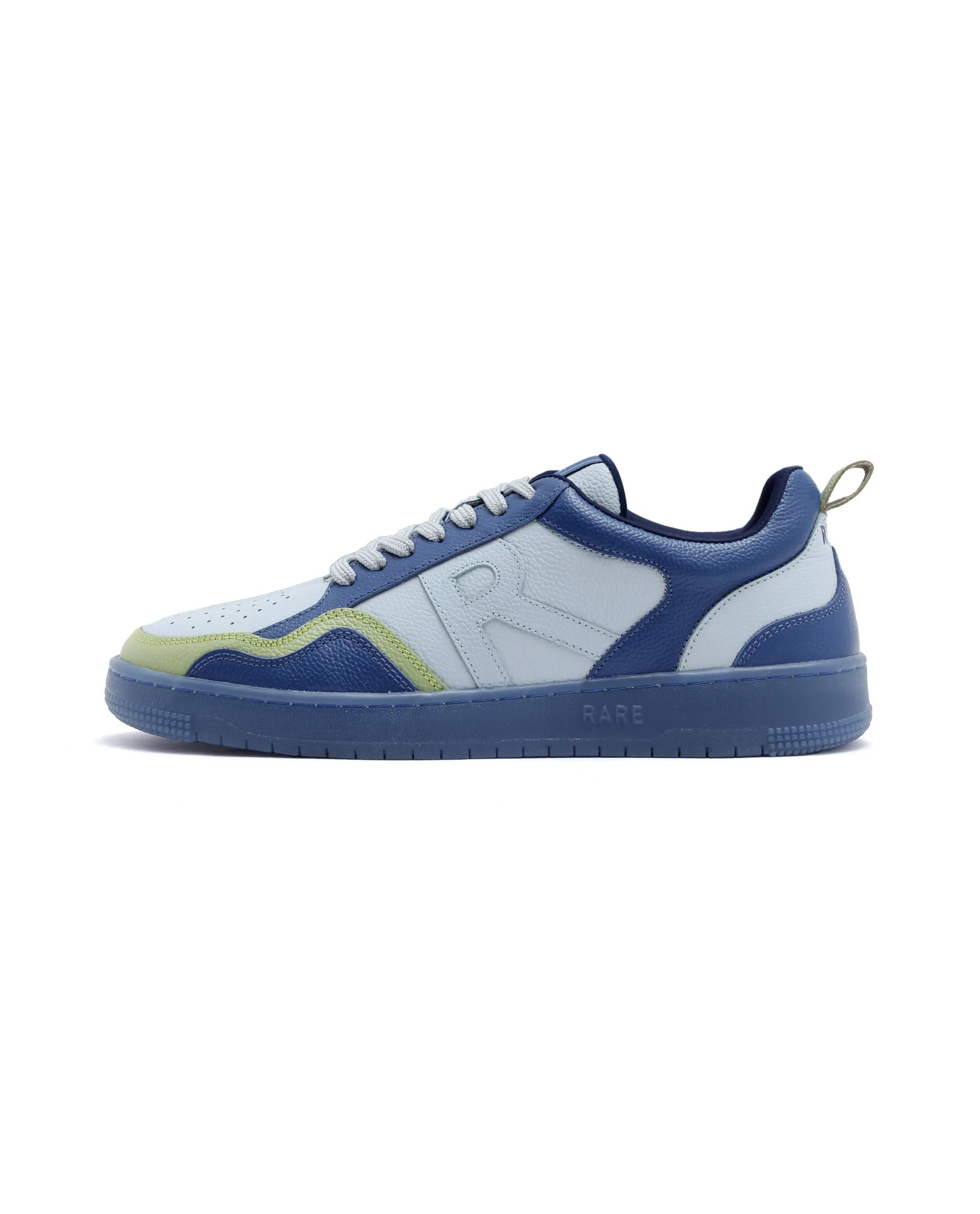 Rare Rabbit Men Edamon Blue Leather Lace-Up Sneaker