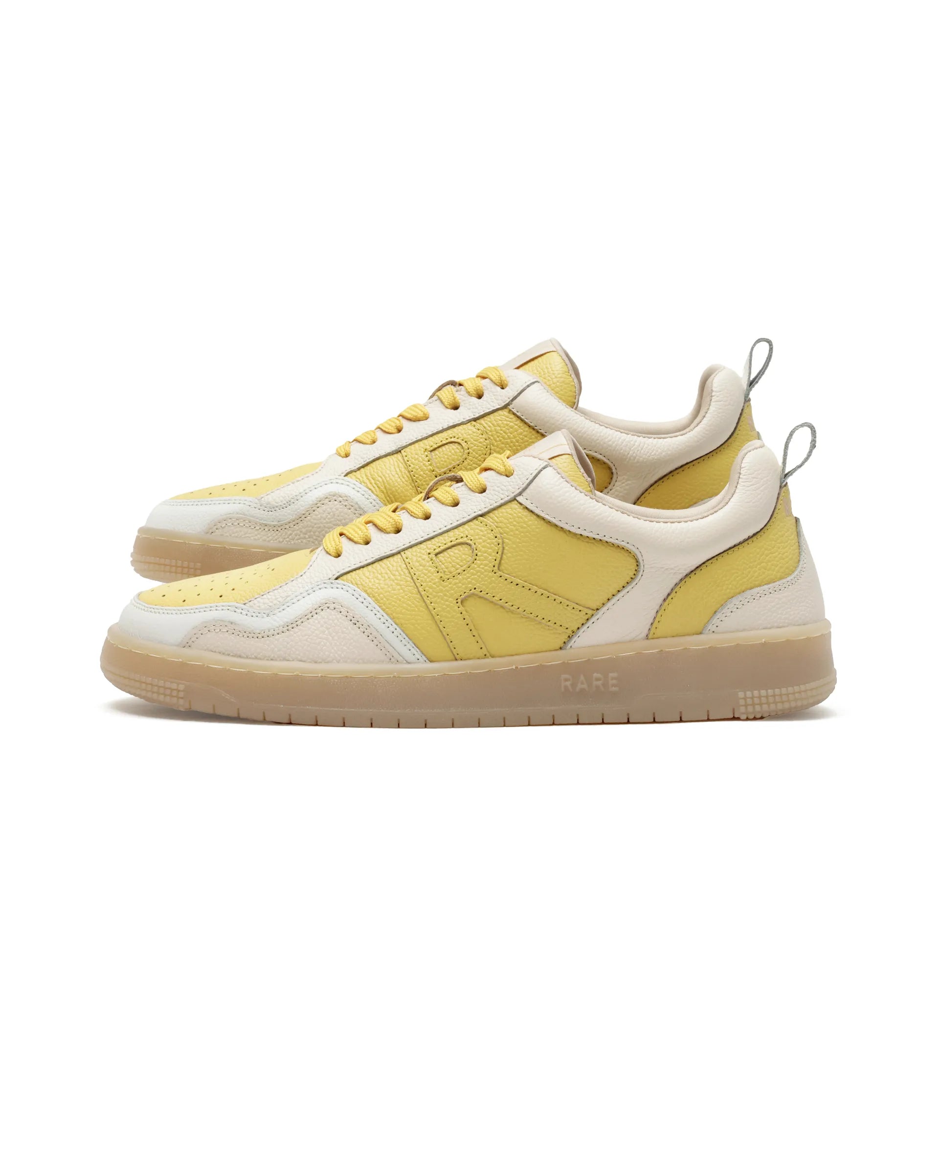Rare Rabbit Men Edamon Yellow Leather Lace-Up Sneaker