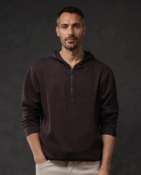 Rare Rabbit Men's Eli-2 Maroon Cotton Plain Regular Fit Full Sleeve Ho