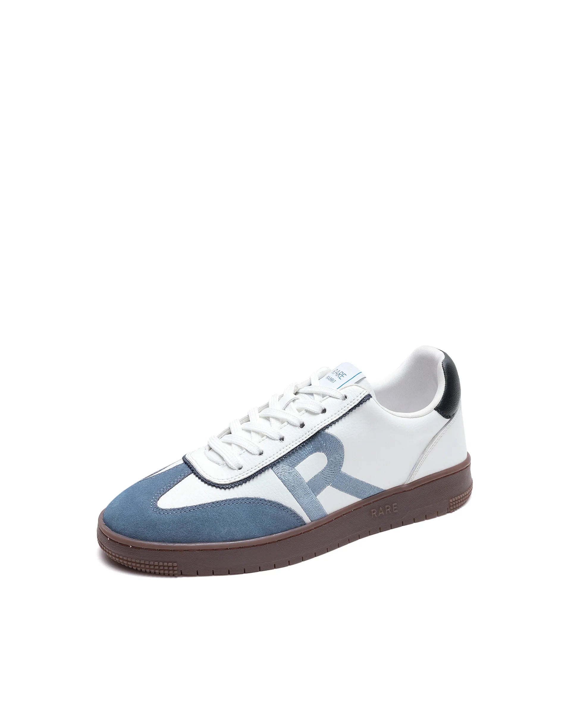 Rare Rabbit Men's Embroy White Micro Leather Sneaker