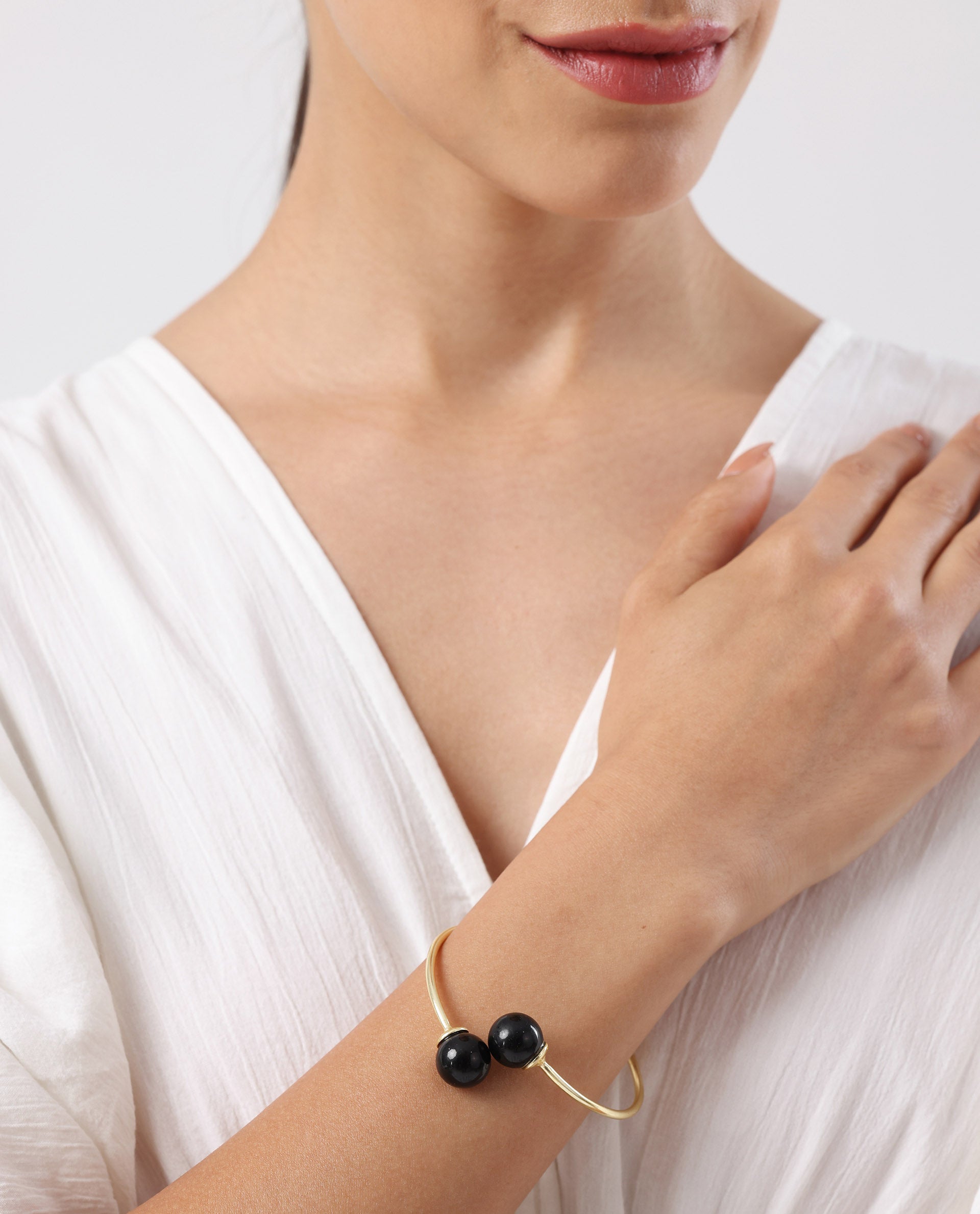 Rareism Women Endless Black Black Gold Bracelet